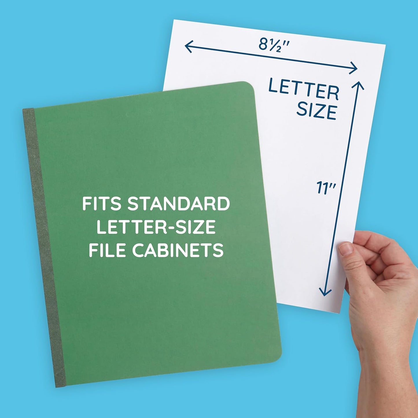 Blue Summit Supplies Green Classification Folders, 3 Dividers, Letter Size with 2 Inch Tyvek Expansions, Use for Organizing Medical Records & Client Files, 10 Pack