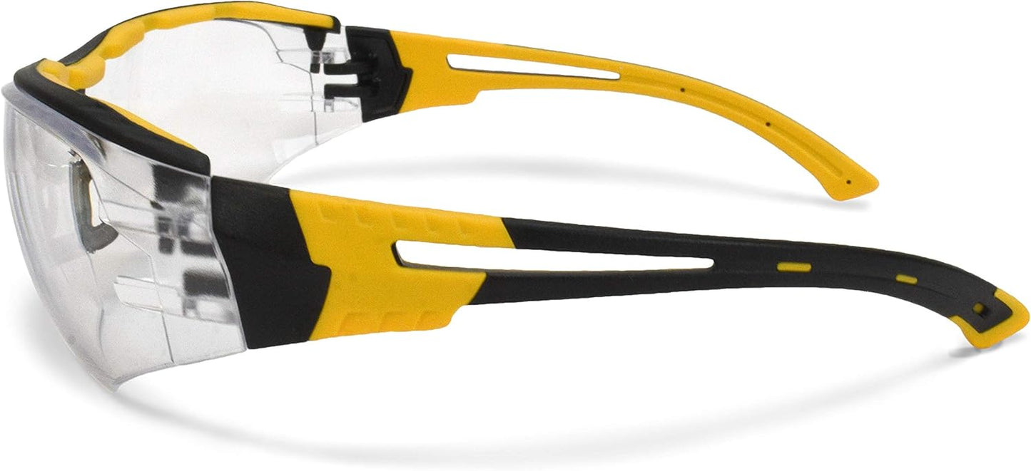 DEWALT DPG108-11D Renovator™ Lightweight Safety Glasses – Clear Anti-Fog Lens – TPR Brow Guard – Vented No Slip Temples & Nosepiece – 1 Pair