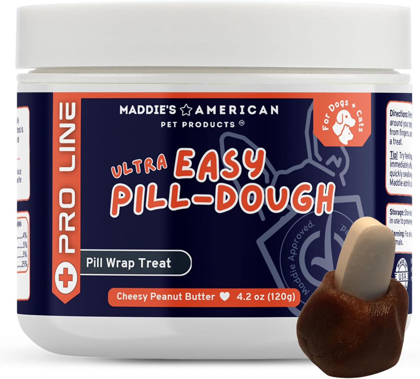 Ultra Easy Pill-Dough Treat Paste Wrap for Dogs & Cats - Forms a Custom Pocket to Hide Pet Medications - Pro Line