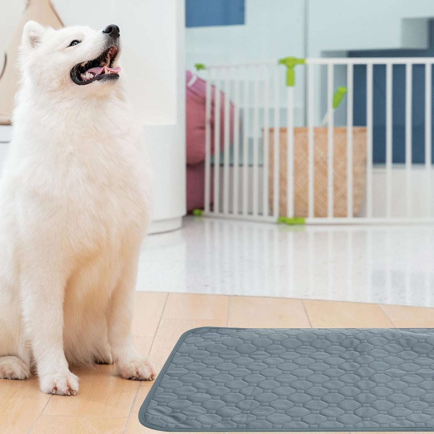 Milisten Multi-Function Pet Cooling Mat and Dog Urine Pad, Anti-Slip Washable Summer Cushion, Size S, Breathable Absorbent Bed Mat for Indoor Dogs and Puppies