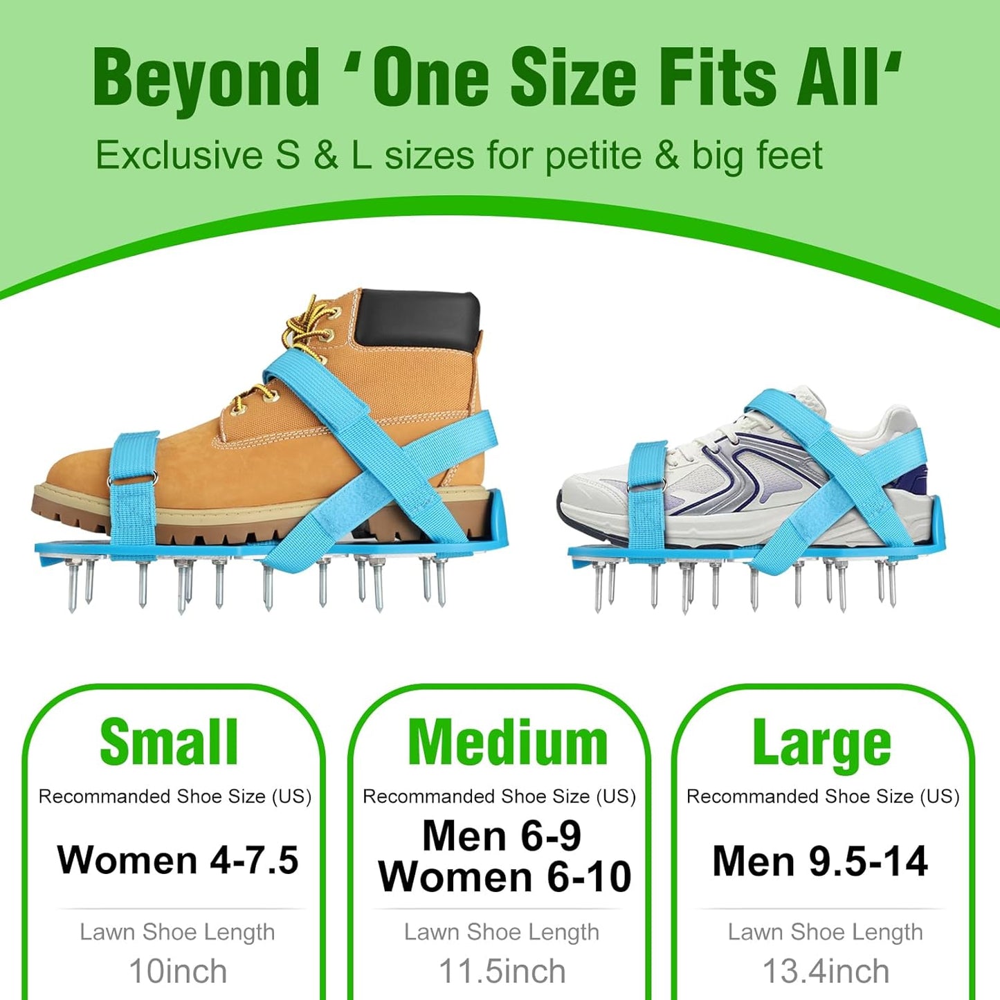 Lawn Aerator Shoes for Grass - Pre-Assembled Grass Aerator Shoes for Lawn - Soil Yard Aerator Tool for Aerating Patio Garden