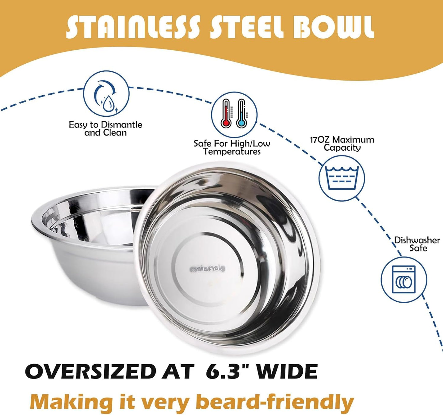 Elevated Cat Bowls with Slow Feeder, Anti-Vomiting 10° Tilted, Raised Cat Bowl Stand for Cats & Puppies(4.5" Tall)