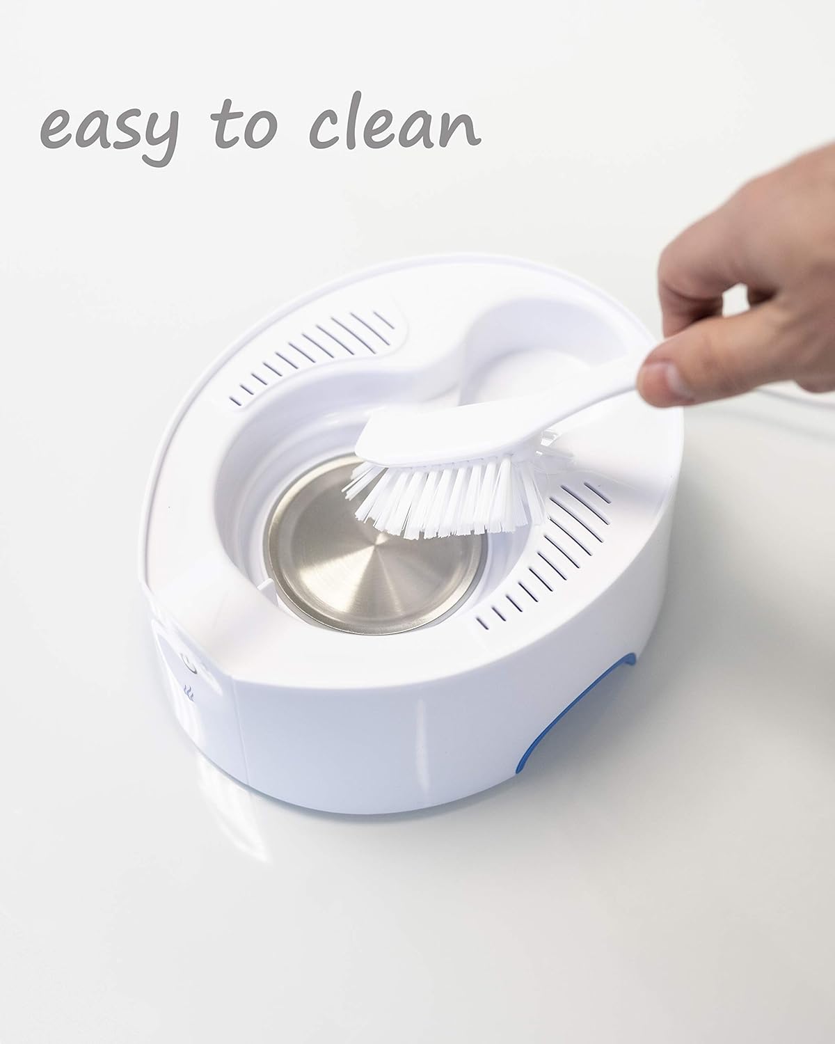 Crane Steam Inhaler & Warm Mist Humidifier, 0.5 Gallon, Humidifier FSA Eligible, Blue & White, Ideal Humidifiers for Bedroom, Sinus Inhaler, Vaporizer HSA, Vaporizer For Congestion