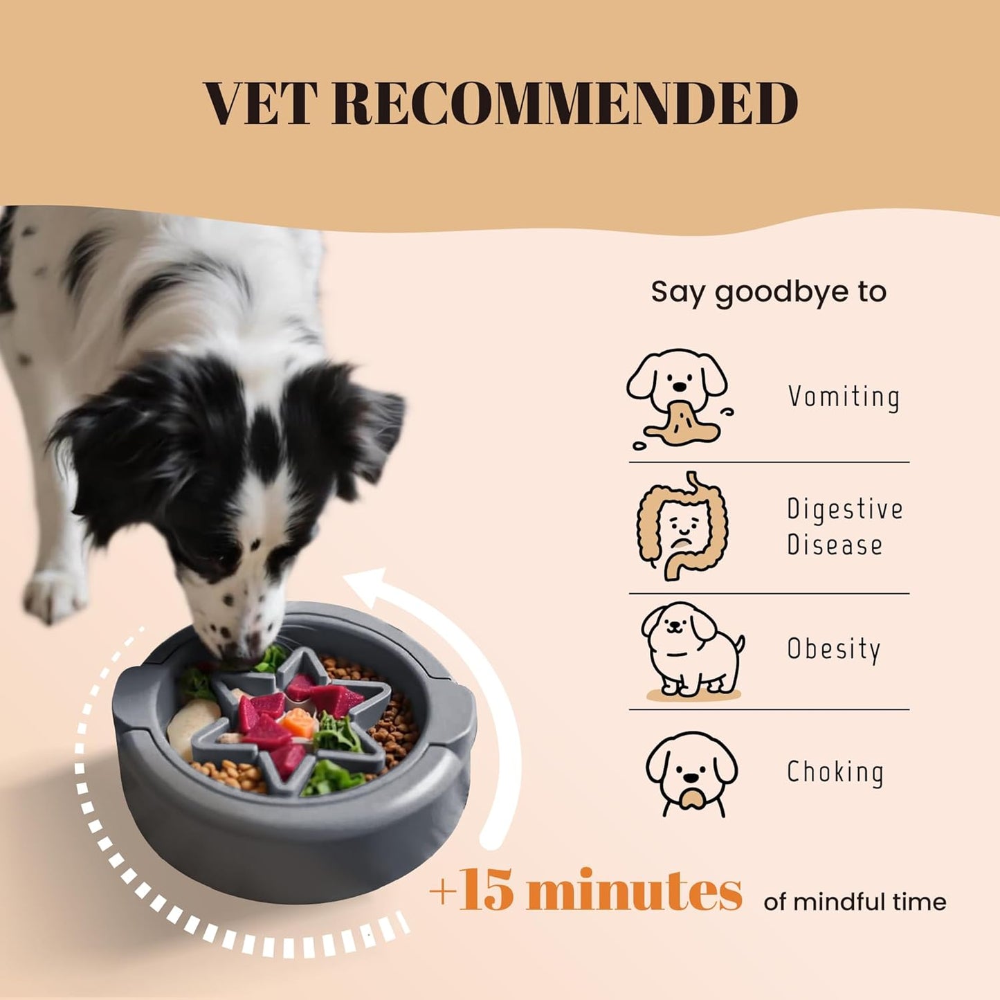 AVERYDAY 3 Pack Slow Feeder Dog Bowl Set, Weighted Changeable Maze Insert Bowls, Anti-Slip Puzzle Feeding Bowl for Wet Dry & Raw Dog Food, Slow Eating Deep Pet Food Dish for Medium & Large Breeds