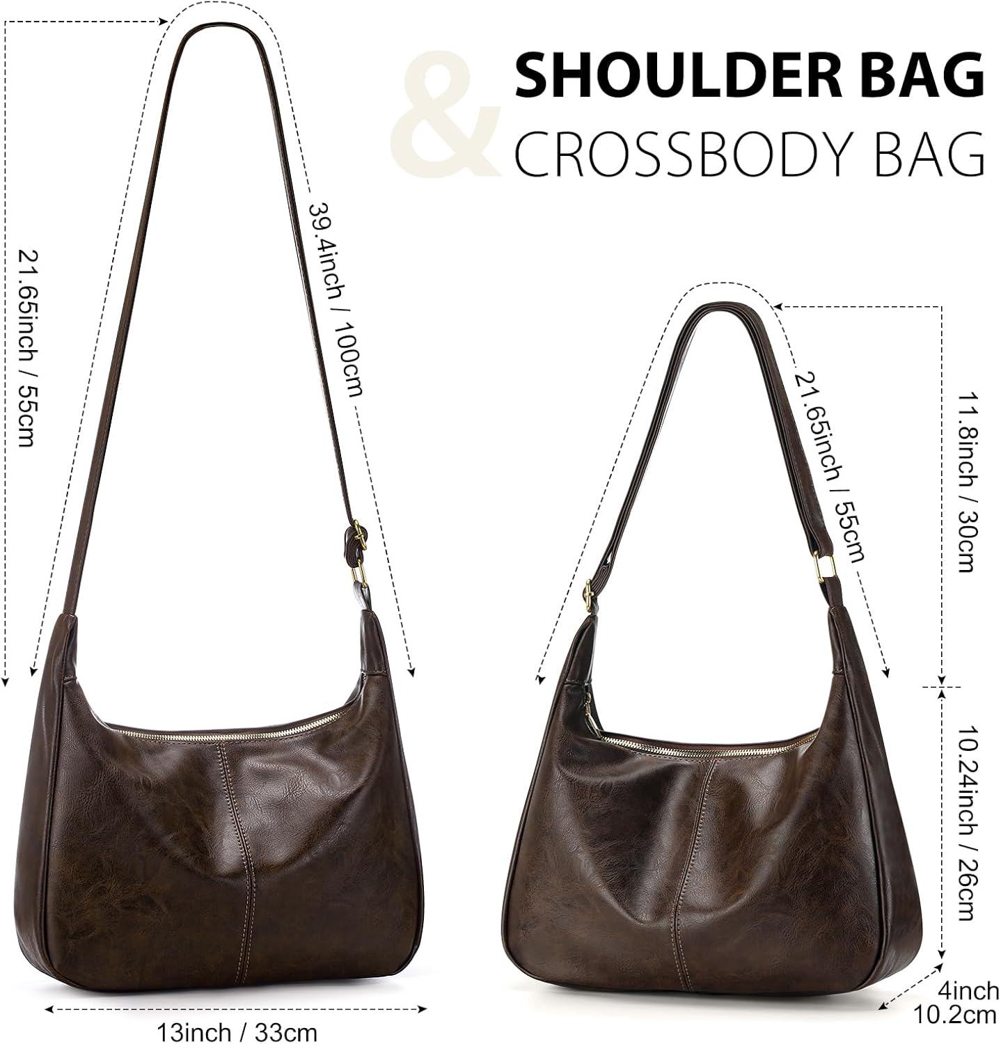 Sightor Hobo Bags for Women Leather Slouchy Bag Ultra Soft Vegan Purse Vintage Shoulder Bag Trendy Everyday Handbag