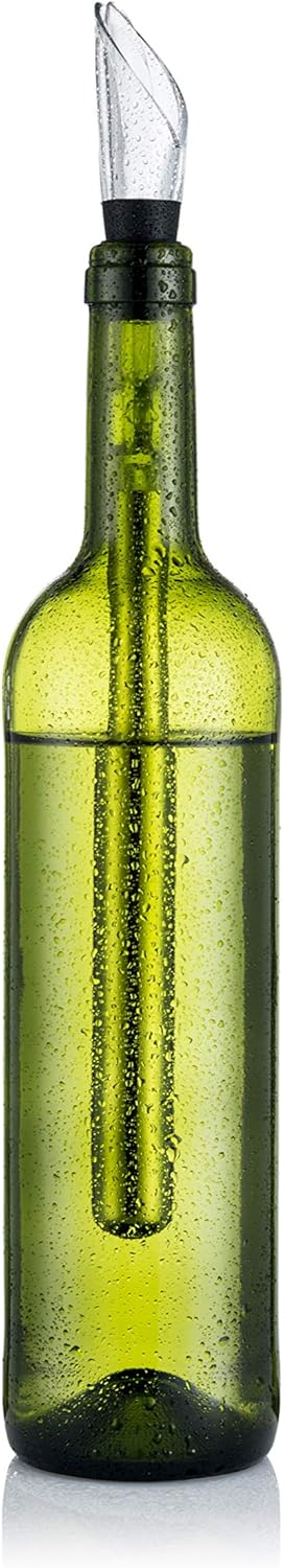 YouYah Wine Chiller Stick 3-in-1 Stainless Steel Wine Bottle Cooler Stick,Rapid Iceless Wine Chilling Rod with Aerator and Pourer,Wine Gift