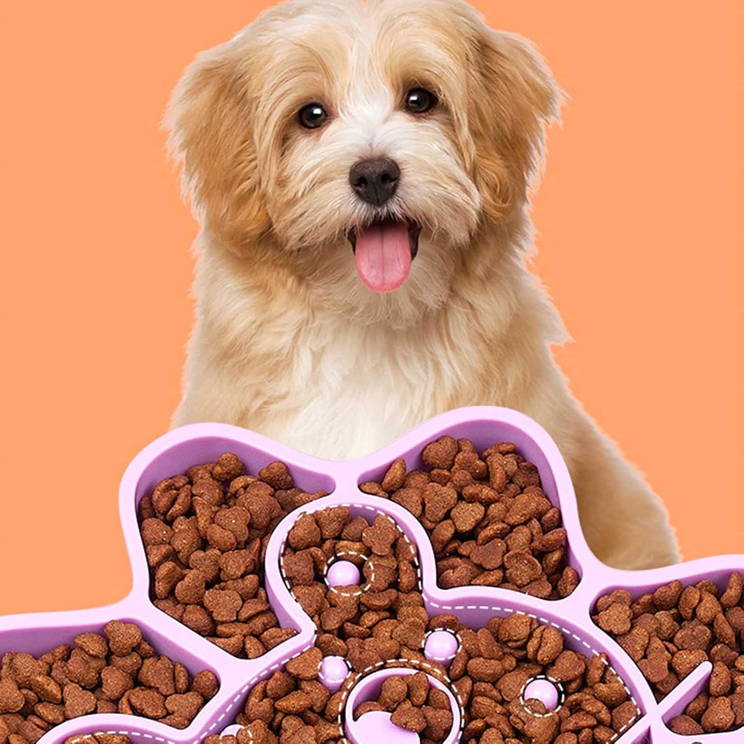 Slow Eating Big for Cat Shape Bowl Interactive Dog Bowls Prevents Obesity Slip Pet Bowl Choking