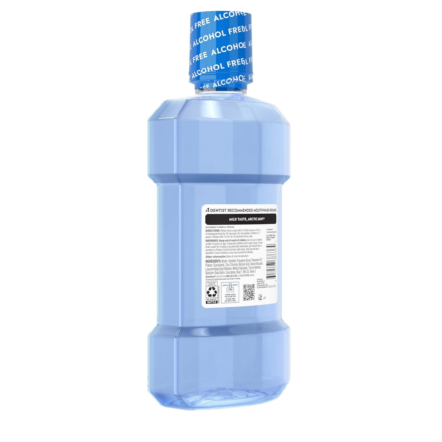 Listerine Ultraclean Alcohol-Free Mild Mouthwash + Whitening Protection*, Alcohol Free Tartar Control Oral Rinse Provides Fresh Breath. Mild Arctic Mint Flavor, 1L