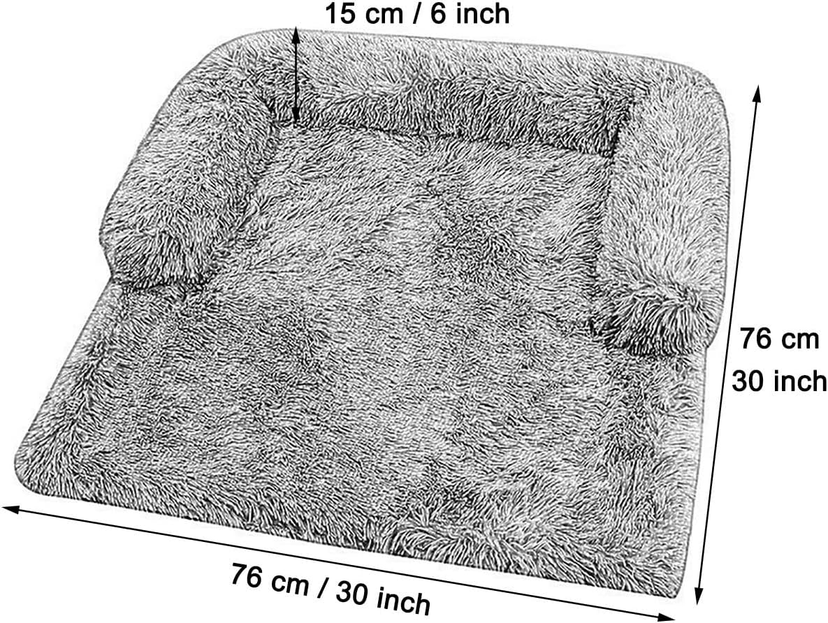 Dog Beds for Car Trunk Couch Bed Floor Soft and Comfortable Semi-Surrounding Plush Dog Bed for Small Medium Large Extra Large Dogs or Cats Removable Washable (Color : Pink, Size : Small)