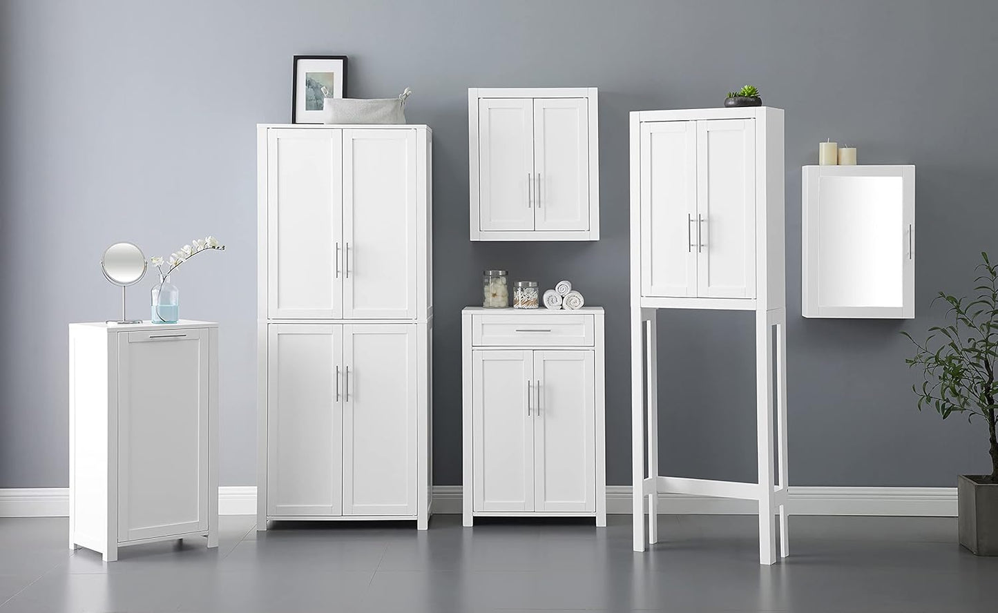 Crosley Furniture Savannah Wall Mounted Bathroom Storage Medicine Cabinet with Shelves, White