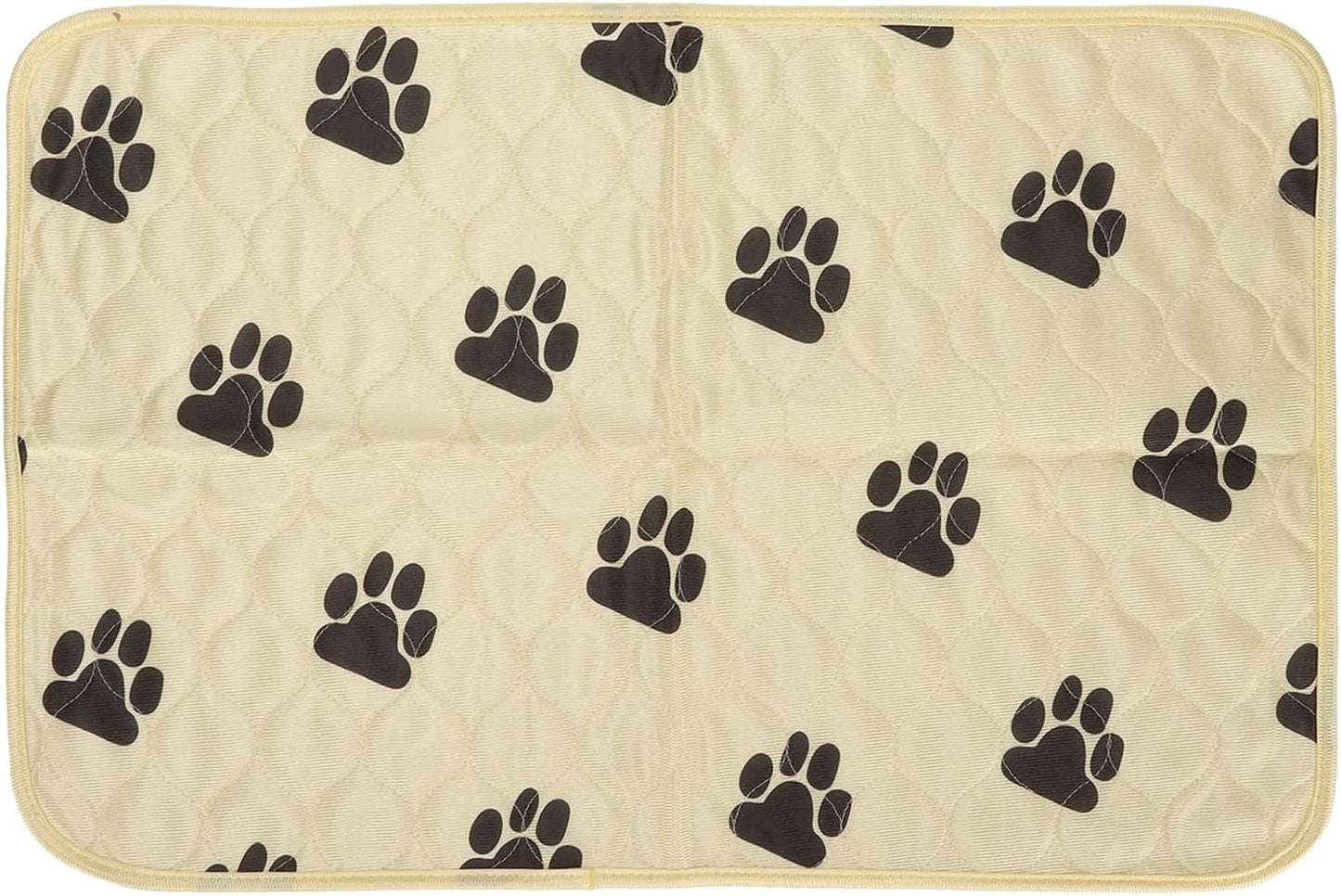 Washable Dog Pee Pad Absorbent Reusable Pet Training Pads for Dogs Cats Pets High Density Edge Wrapping Soft Surface Fabric Anti Slip Bottom Quilted Pattern Design Polyester Size (Beige)