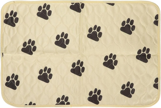 Washable Dog Pee Pad Absorbent Reusable Pet Training Pads for Dogs Cats Pets High Density Edge Wrapping Soft Surface Fabric Anti Slip Bottom Quilted Pattern Design Polyester Size (Beige)