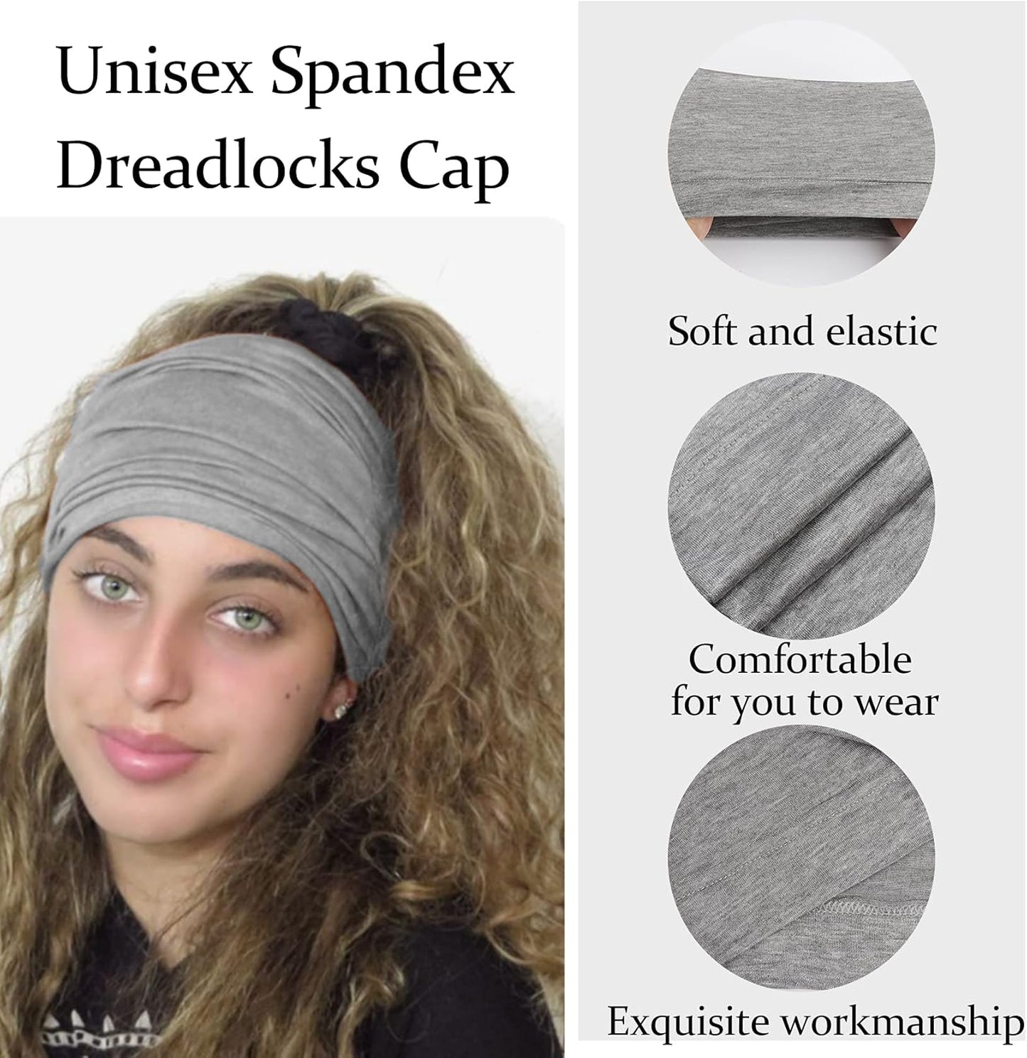 Messen 12 Pieces Under Scarf Hijab Cap for Turban Head Wraps Scarf Solid Color Hijab Tube Unisex Stretch Dreadlocks Tube