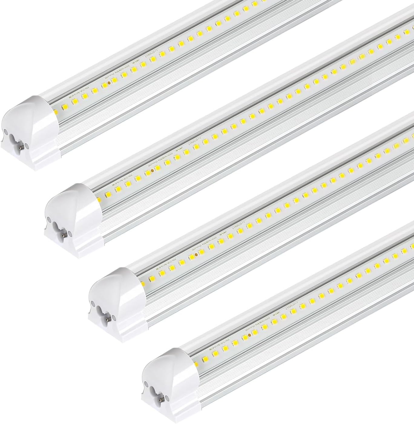hykolity 30W 2FT LED Shop Light, 3500lm 6500K Super Bright White, Linkable Ceiling Light Fixture, V Shape Integrated T8 LED Tube Light with Built-in ON/Off Switch for Workbench, Cabinet, ETL, 4 Pack