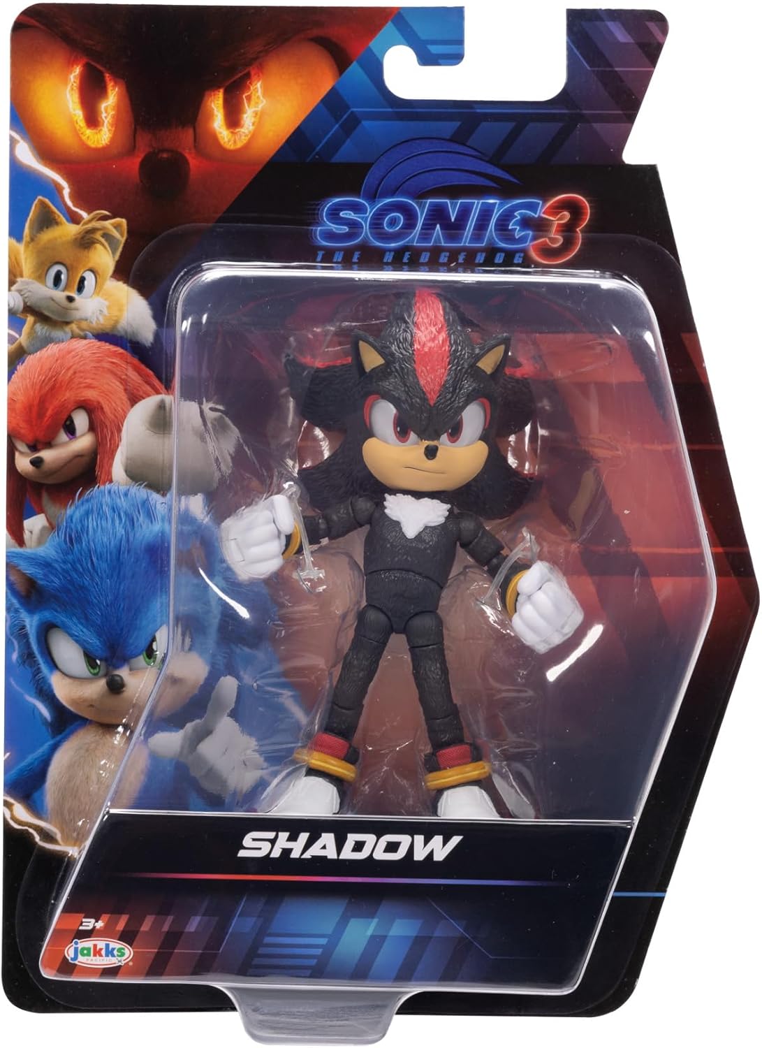 Sonic The Hedgehog – 5-Inch Shadow Action Figure – 20+ Points of Articulation – Official Collector Toy – Boys & Girls Ages 3+