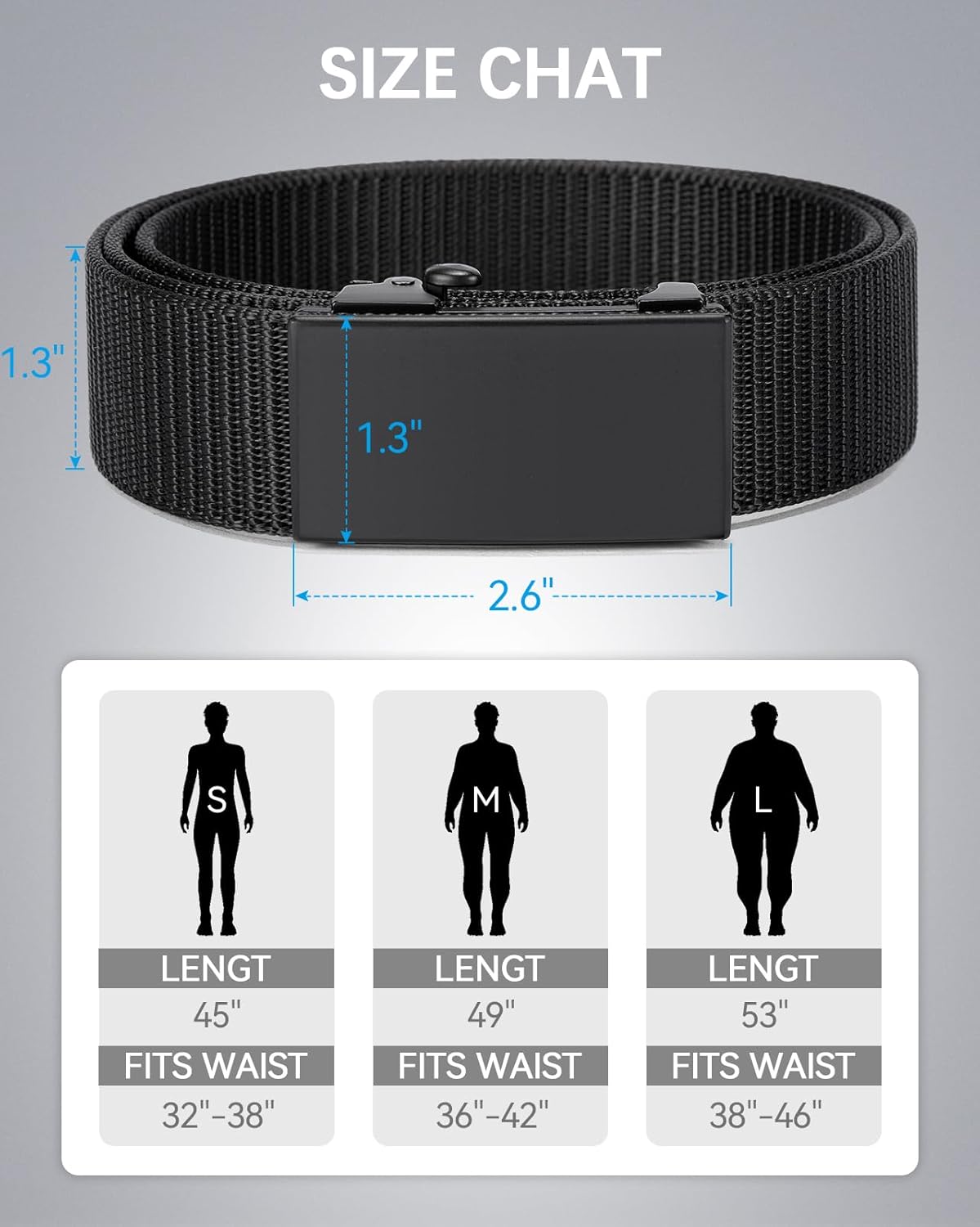 BOSTANTEN Ratchet Web Belt Men, Nylon Golf Adjustable Work Men's Belt with Casual Pants