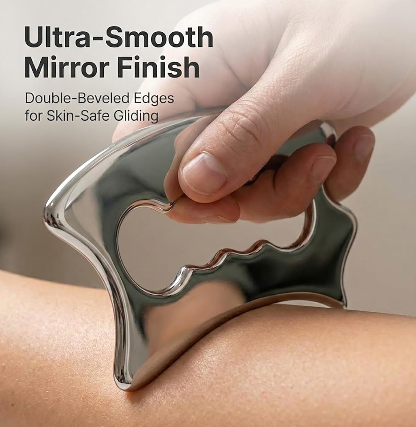 Stainless Steel Muscle Scraper Tool Set - 4Pcs Massage Scraper Tool Gua Sha for Myofascial Release, Fascia Release Tools for Deep Tissue Massage, Physical Therapy & Fascia Scrapingr (4Pcs)