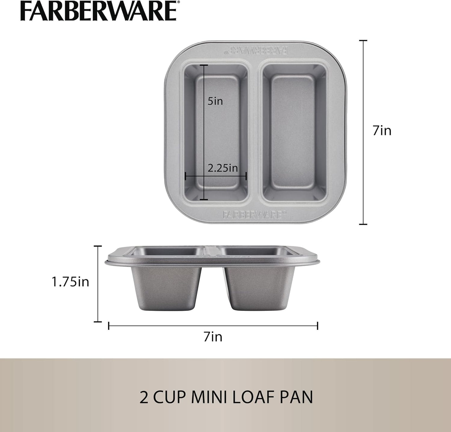 Farberware Specialty Bakeware Nonstick Baking Set for Pressure Cooker or in The Oven, 4 Piece, Gray