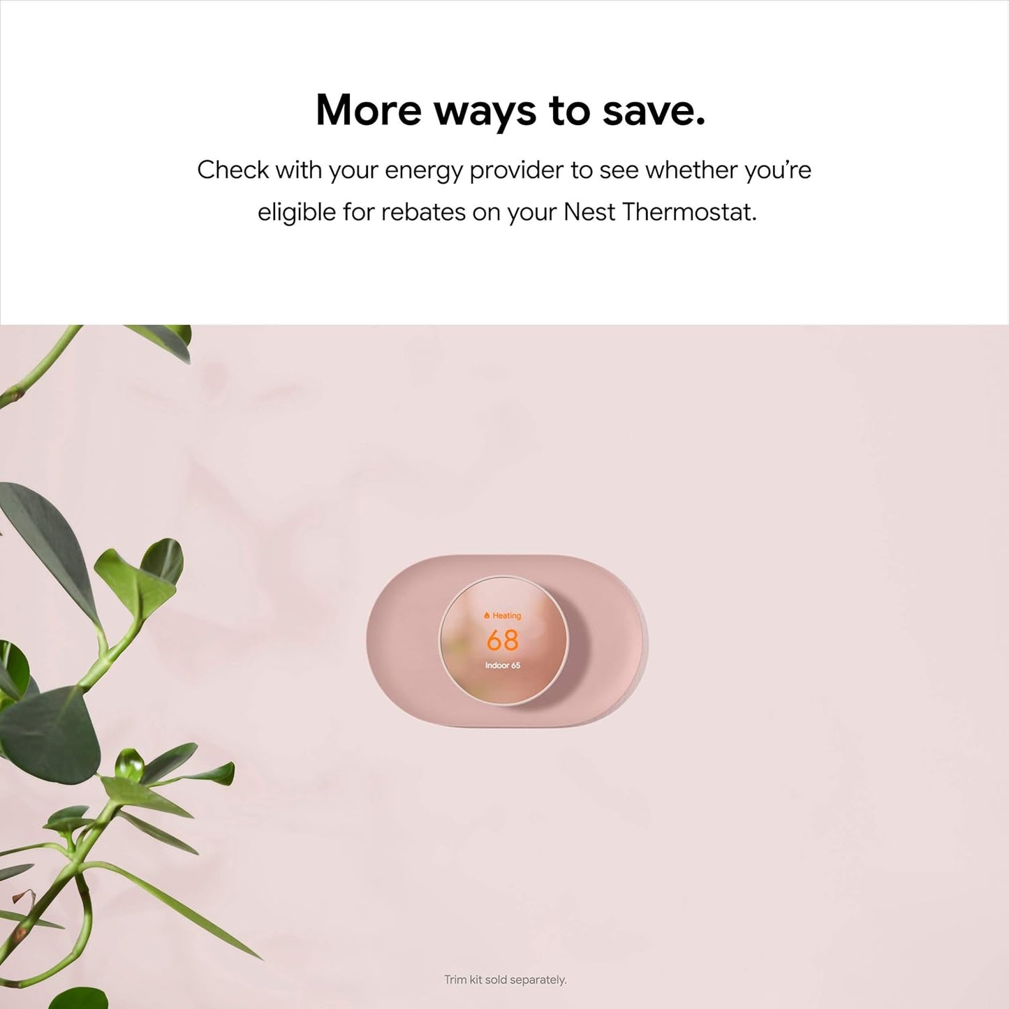 Google Nest Thermostat - Smart Thermostat for Home - Programmable Wifi Thermostat - Sand