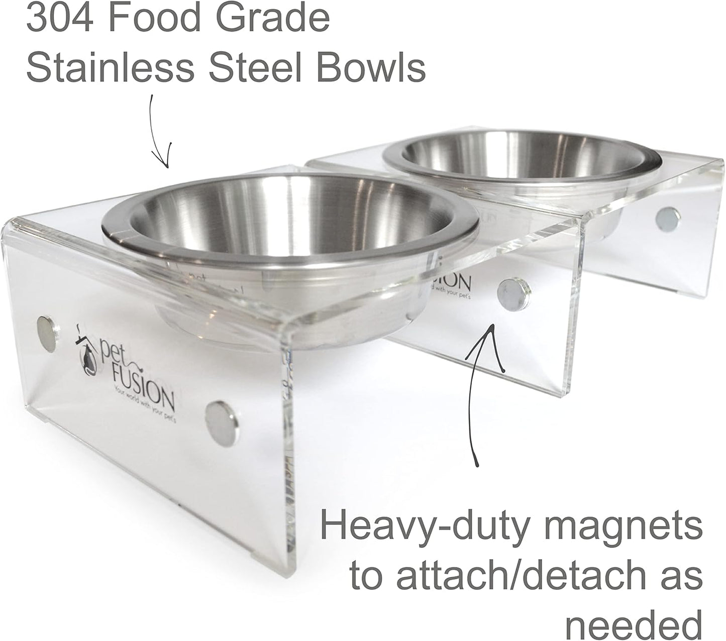 PetFusion Elevated Dog Bowls, Cat Bowls Innovative Raised Pet Feeder