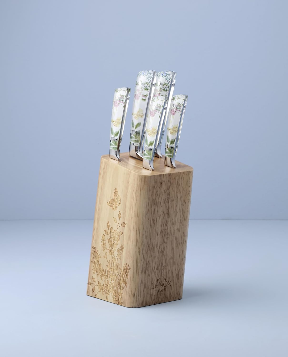 Lenox 898380 Butterfly Meadow Herbs 6-Piece Cutlery Block Set