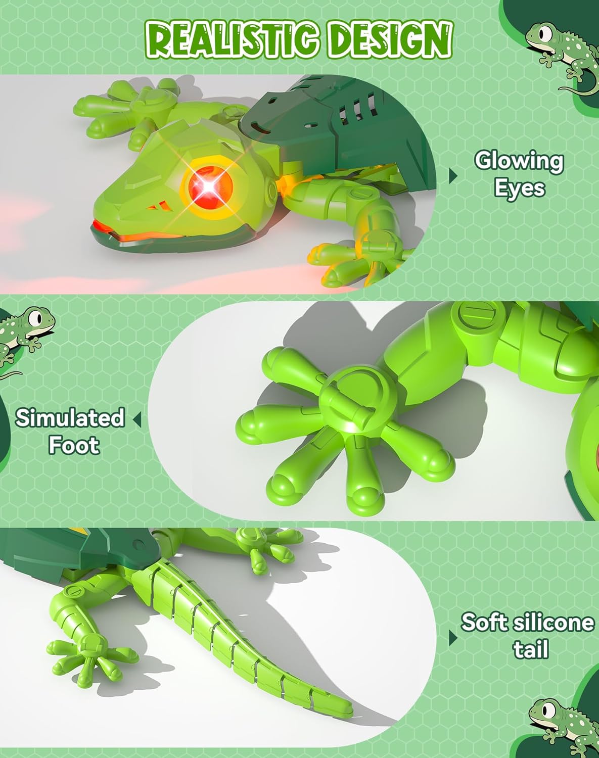 Wall Climbing Lizard,Wall Crawler Gecko Remote Control Car,Floor Ceiling Crawling Electric Lizard Rc Robot Toy,Easter Basket Stuffers Birthday Gifts Cool Toys for 3 4 5 6 7 8 9 10+ Yrs Old Boys Girls
