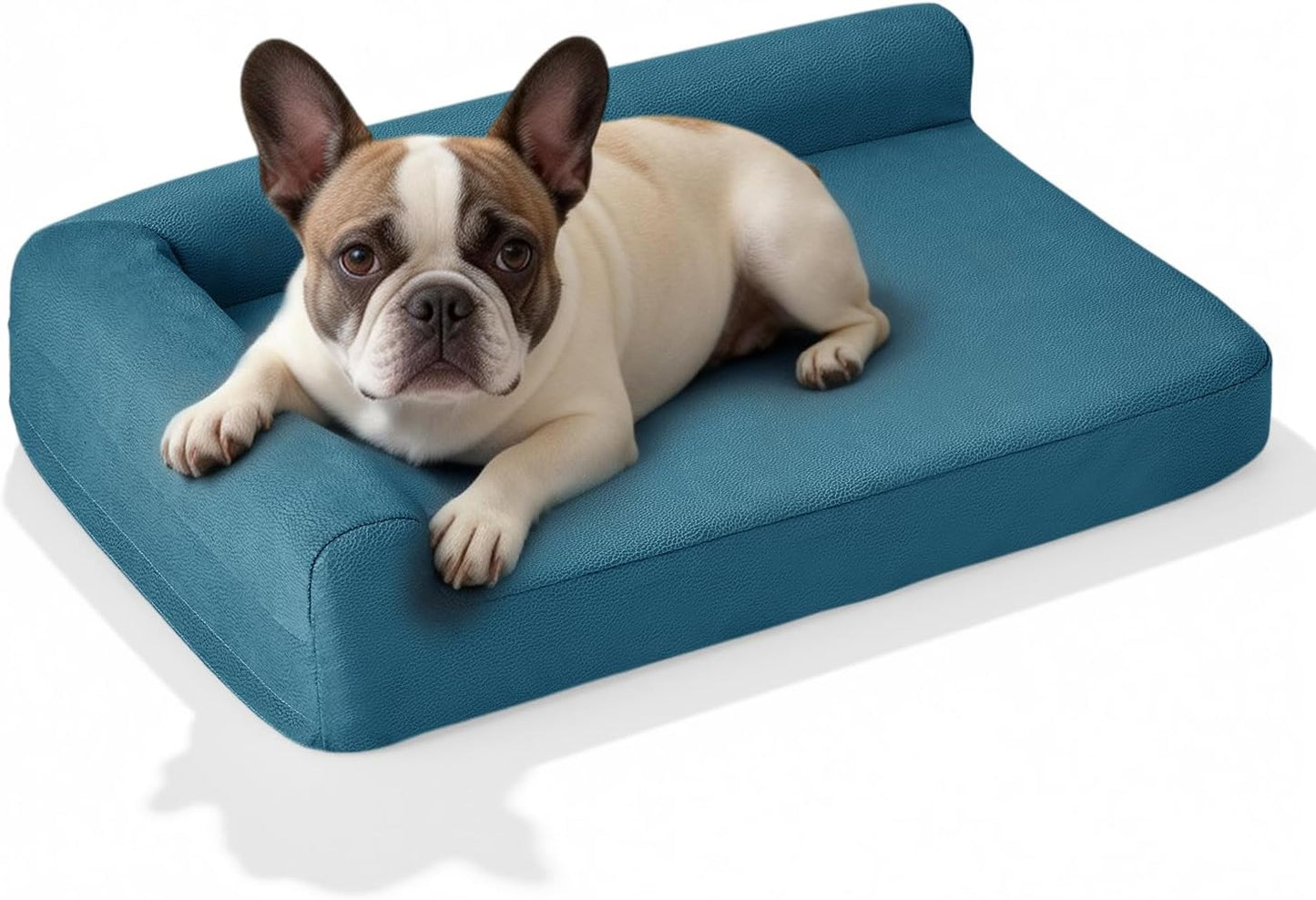 Orthopedic Dog Bed – 28"x19"x6" Small – Cooling Gel Memory Foam, Double Waterproof Cover, Non-Slip, Tech Fabric Cover (Turquoise)