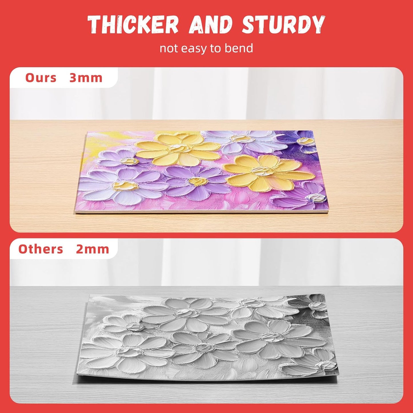 Simetufy Canvas Boards for Painting 52 Pack 8 x 10 Inch Blank Flat Canvas Panels 100% Cotton Pre-Primed for Acrylic & Oil Paint, Art Supplies for Kids & Adults