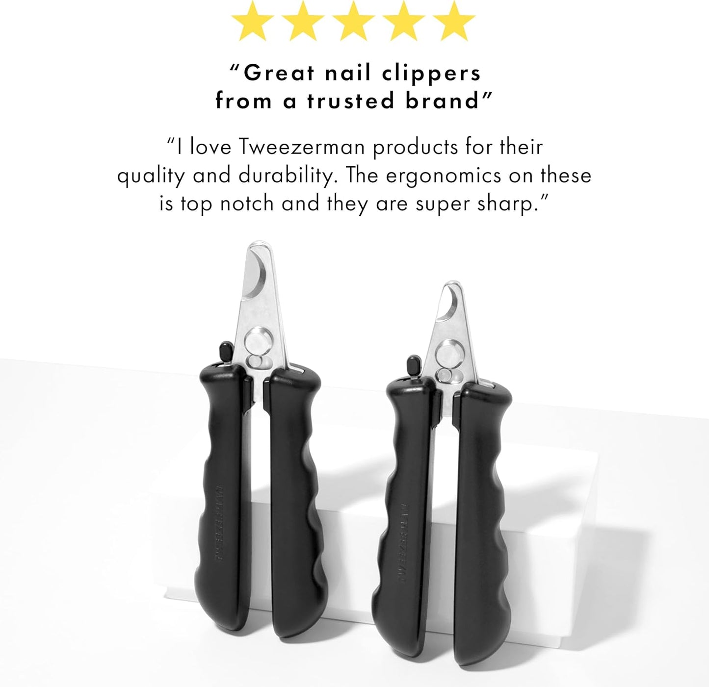 Tweezerman Small Nail Clippers for Dogs & Cats, Manual Professional Dog & Cat Nail Trimmer with Ergonomic Handle
