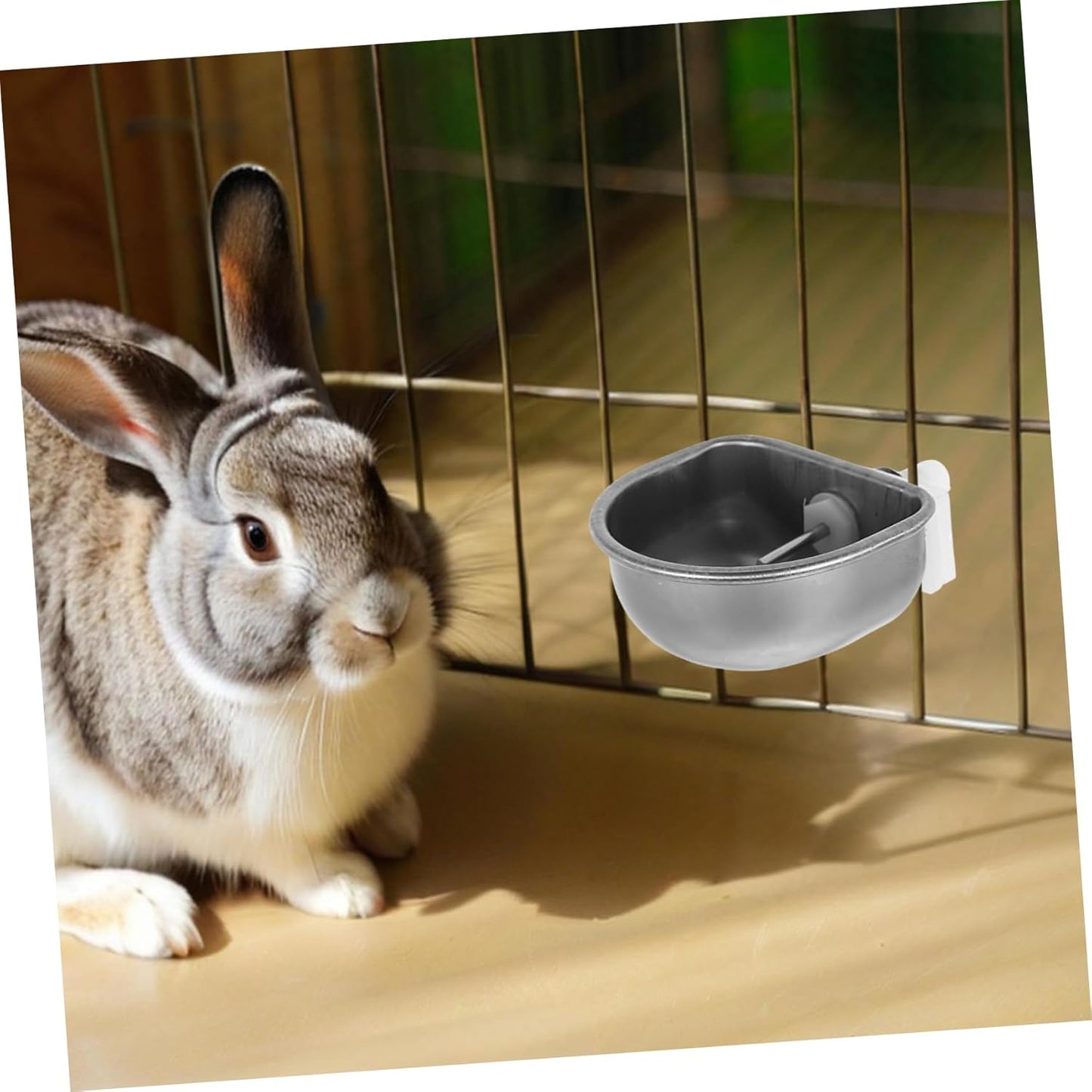 Milisten Automatic Rabbit Water Bowl Stainless Steel Self Watering Feeder for Small Pets Ergonomic Design for Cages Durable and Easy to Clean Optimal Capacity for Daily Hydration Needs