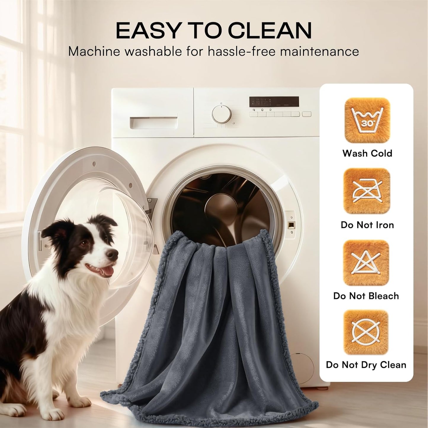 Waterproof Pet Blanket, Liquid Pee Proof Dog Blanket for Sofa Bed Couch, Reversible Sherpa Fleece Furniture Protector Cover for Small Medium Large Dogs Cats, Dark Gray Small（40" x 28"）