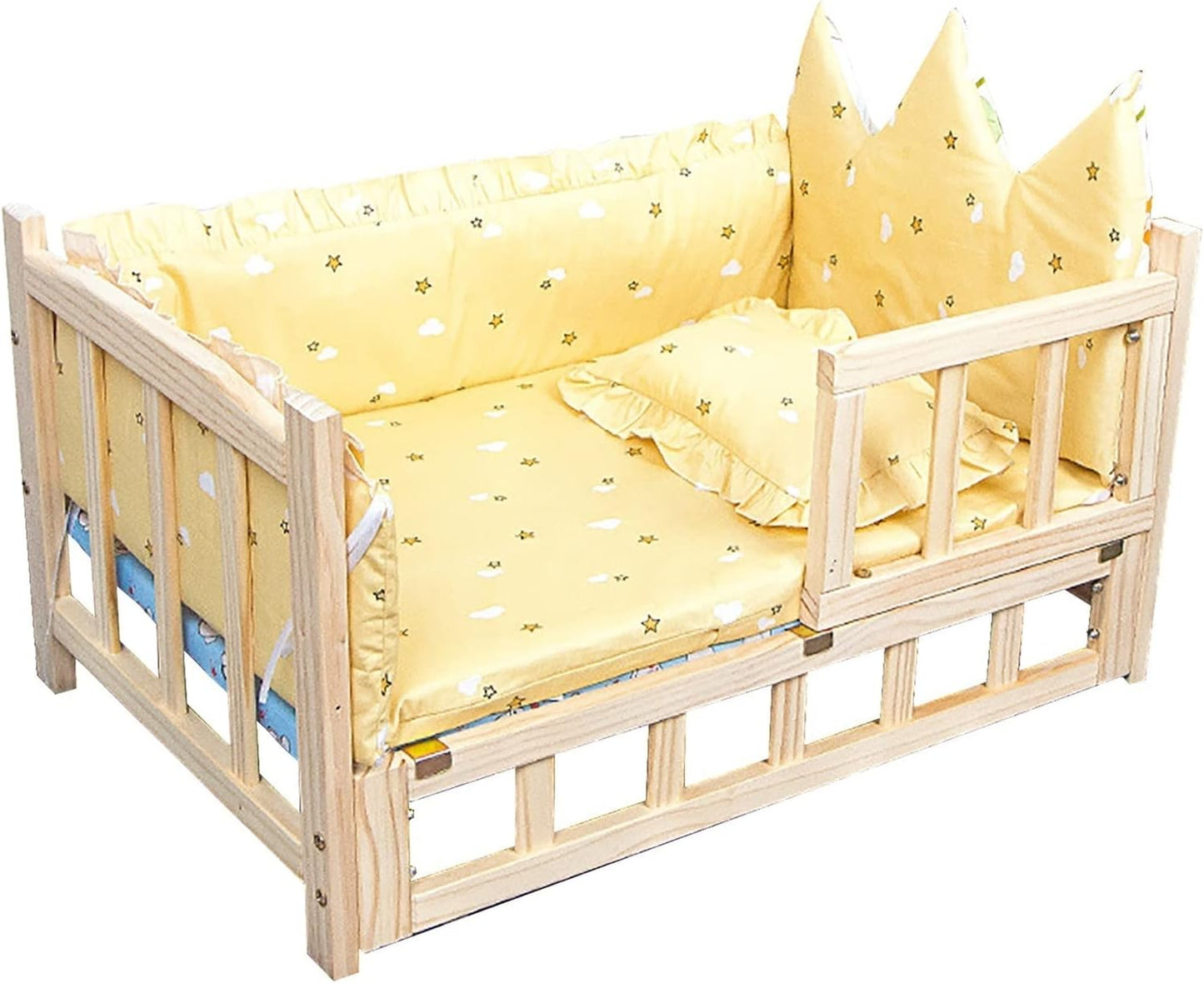 Yellow Home Elevated Bed for Cats Dogs, Portable Orthopedic Relief Raised Pets Cot, for Camping, Training, Multiple Sizes S, M, L, XL (Color : Style3, Size : L-90x55x42cm/35x22x17) (Style2 S)