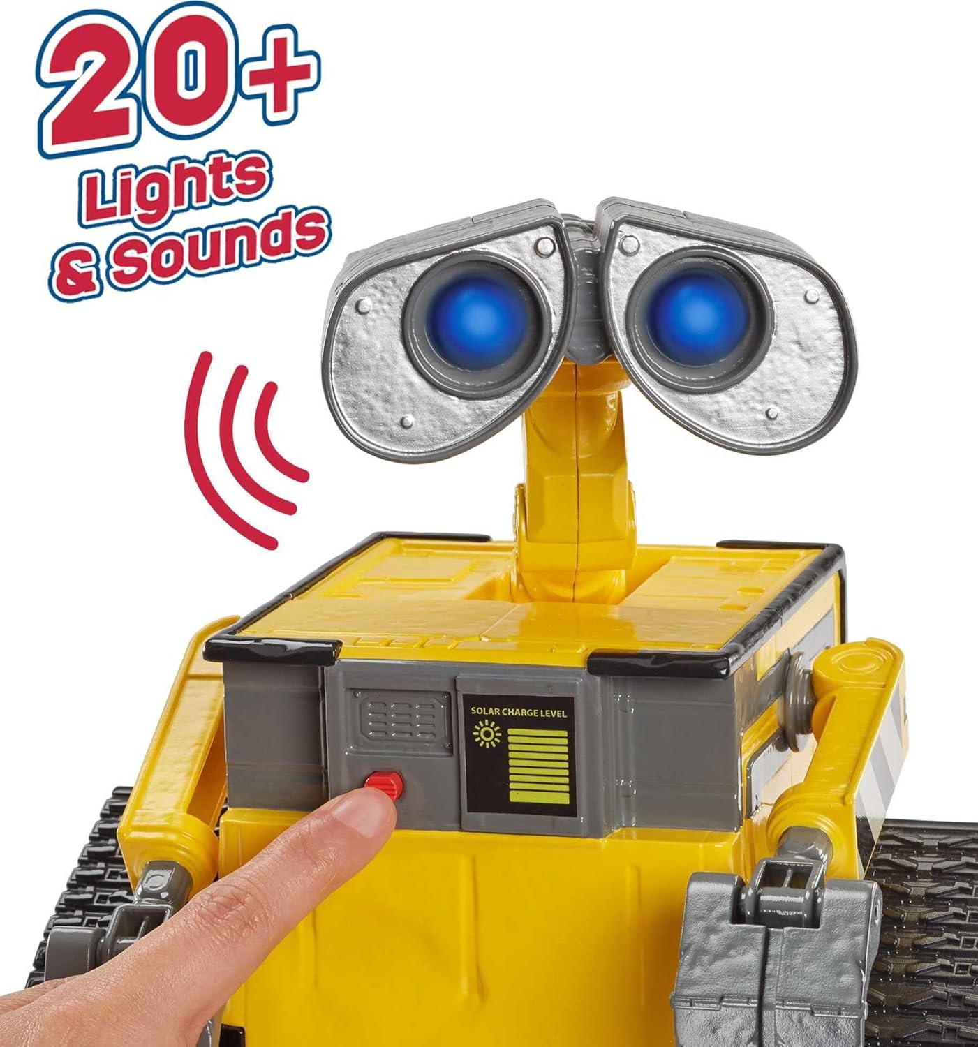 Mattel Disney Pixar WALL-E RC Robot Toy with 20+ Lights & Sounds, Hello WALL-E Action Figure & Remote Control (Amazon Exclusive)