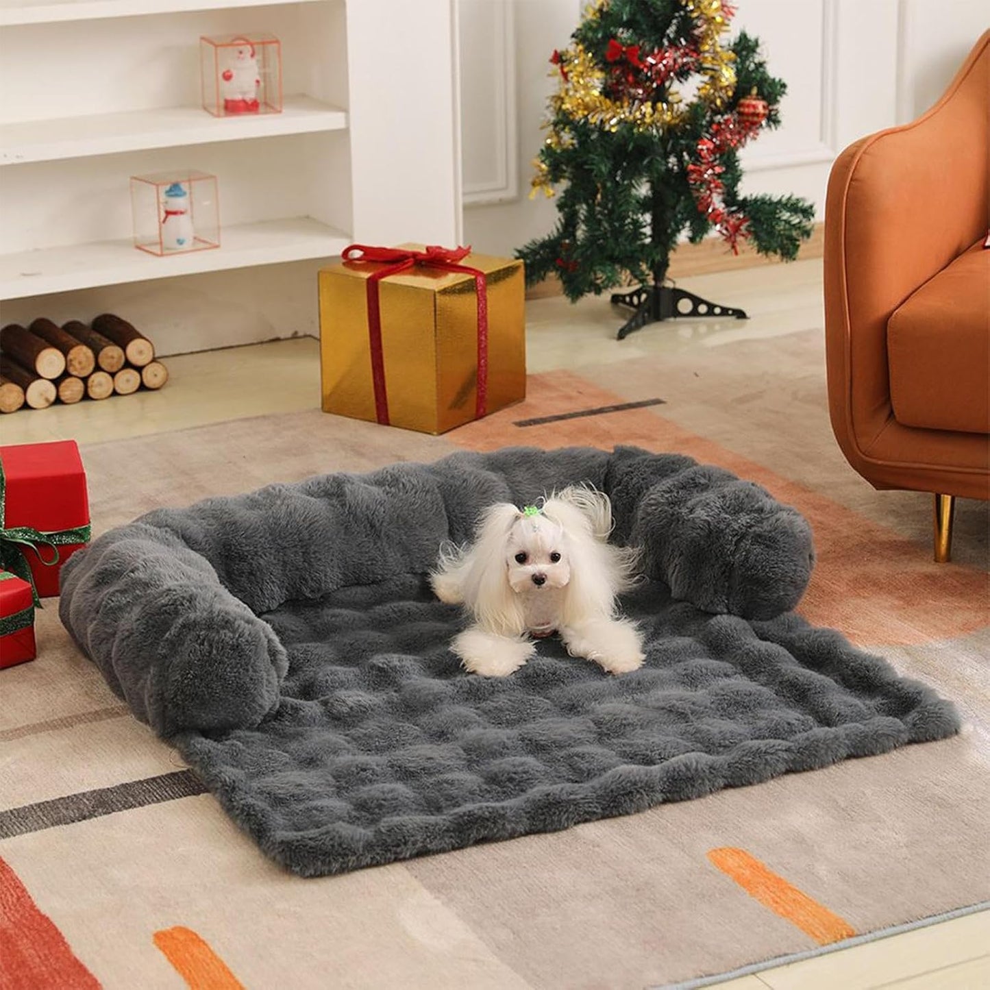 Pet Couch Bed - Calming Dog Couch Cover, Washable Furniture Protector Mat, Soft Sturdy Anti Slip, Easy Clean Relaxing Spot, Premium Pet Rest Accessory, Home Bedroom Living Room Lounge