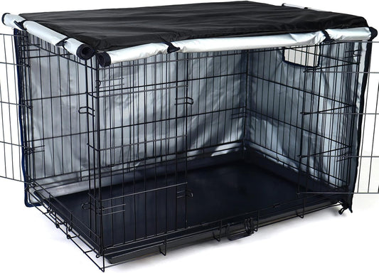kefit Dog Crate Cover 36 inch, Kennel Cover for Wire Dog Cage, Black
