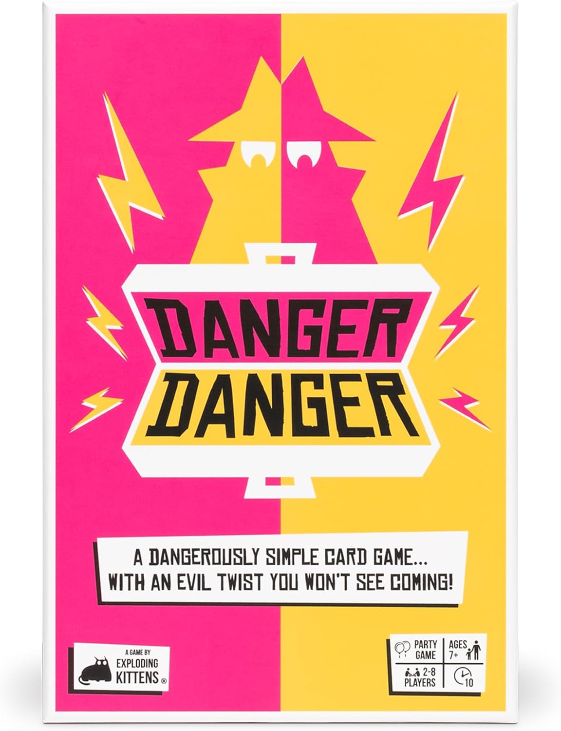 Exploding Kittens Danger Danger 2-8 Players - Ages 7+ - 10 Minutes to Play - Fast Paces Strategic Card Game - Party Game, Family Game Night, Kid and Adult Card Game