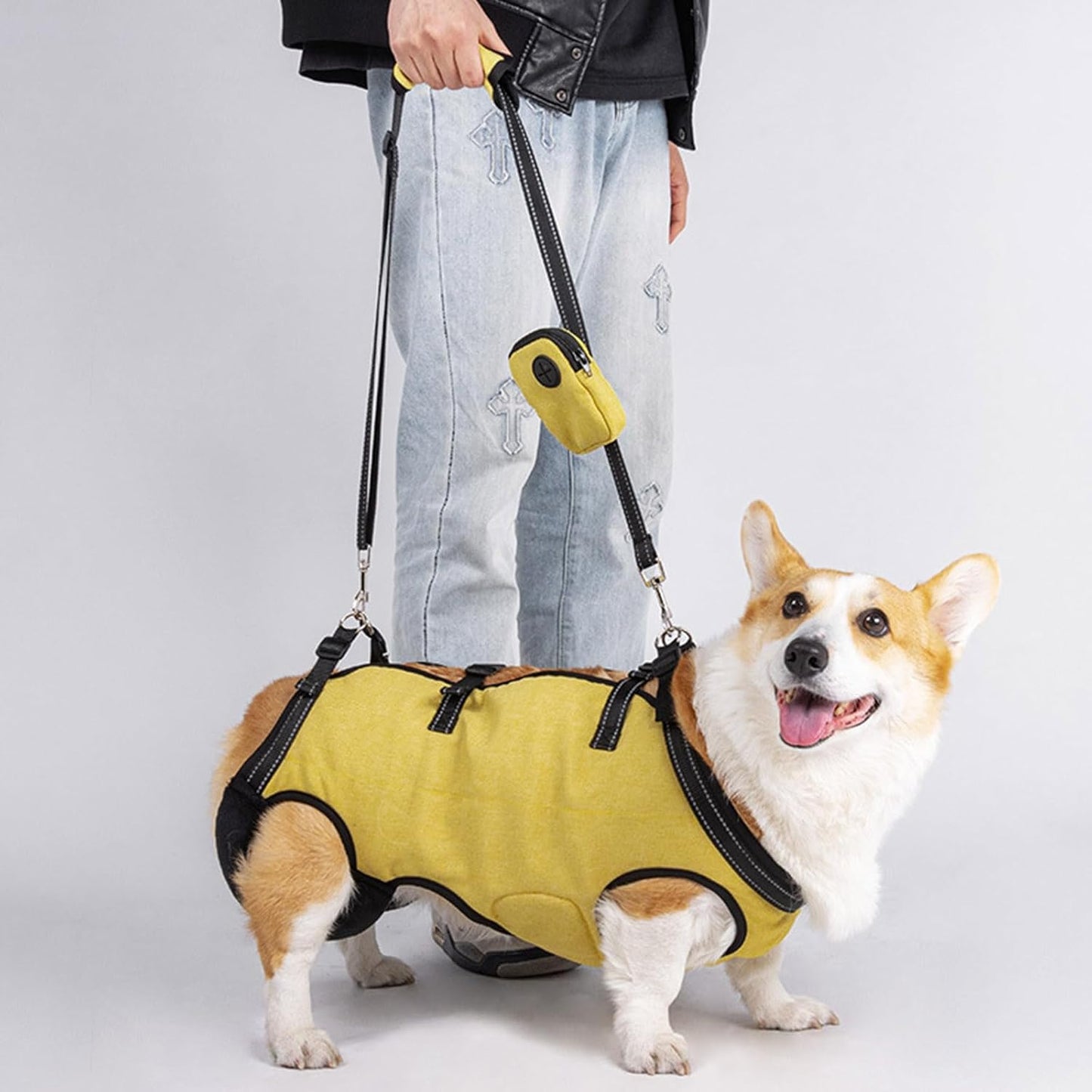Ergonomic Shock Absorbing Dog Lift Harness Full Body Vests for Senior Canines Adjustable Strap for Outdoor Use Dog Mobility Aid