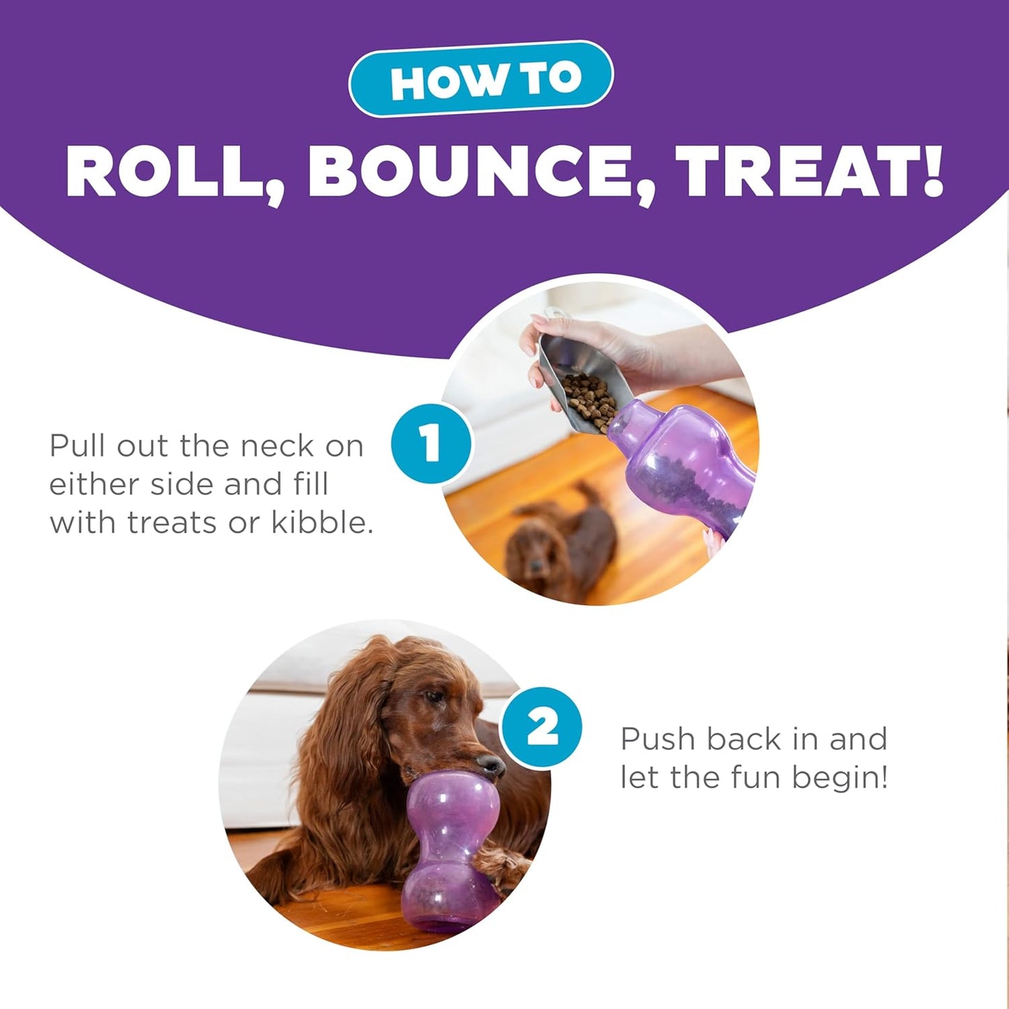 Outward Hound Double Snoop Interactive Treat Dispensing Dog Toy, Puzzle Ball Slow Feeder for Medium to Large Dogs, Mint-Scented for Mental Stimulation & Boredom Relief, 6in x 4in