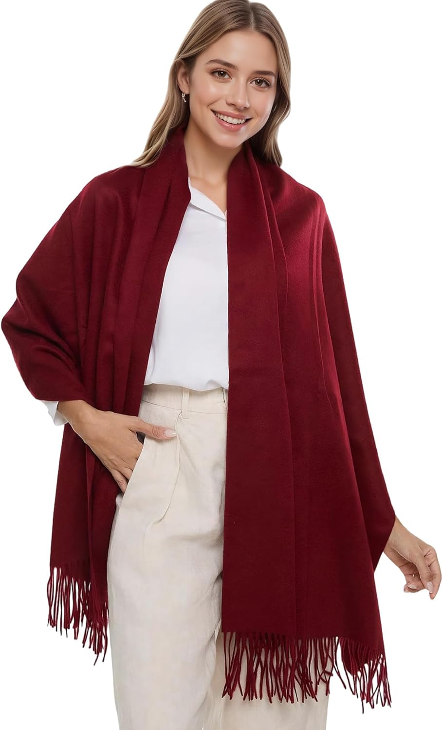 Plaid or Solid Winter Scarf Unisex, Soft Tartan Thermal Wrap, Christmas Gift, 74"x29"