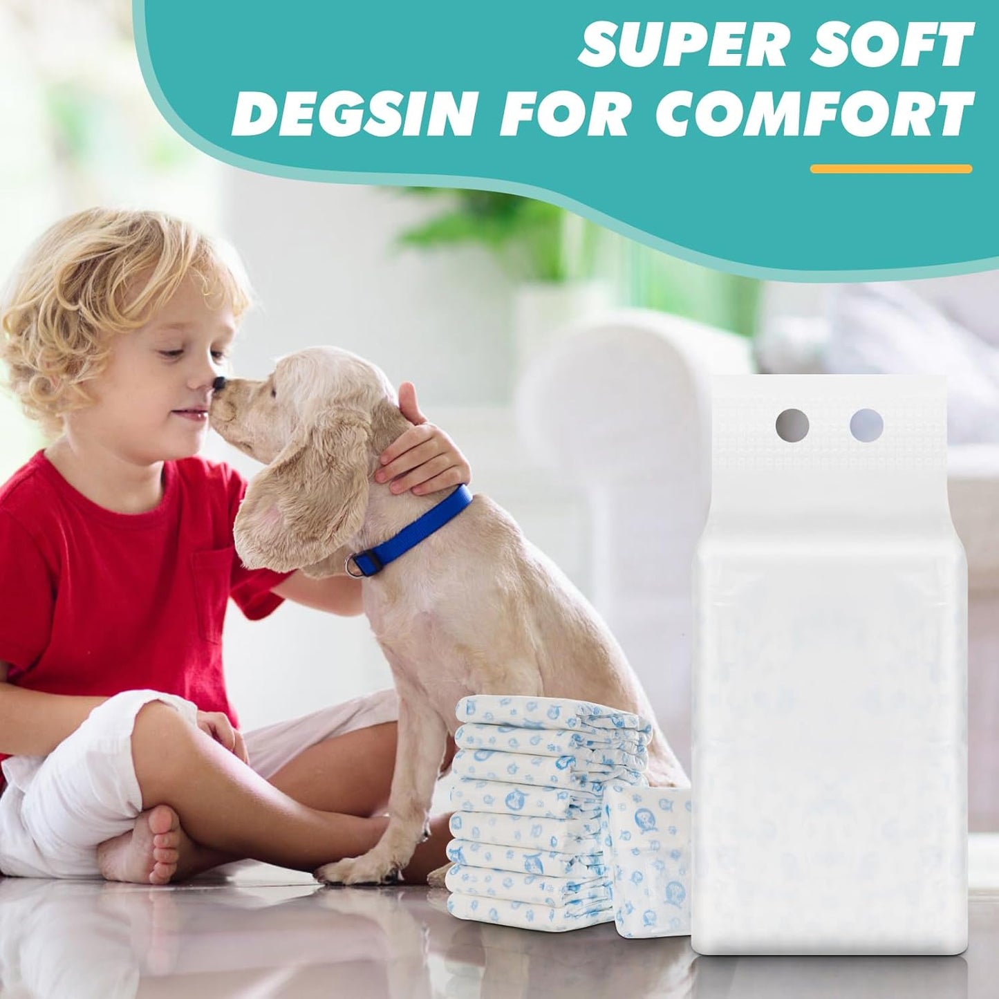 Disposable Dog Diapers Male,20 Count Adjustable Male Dog Wraps with Leak Proof Fit, Puppy Diaper Liners Ultra Absorbent Doggie Diapers for Male Dogs Incontinence, Excitable Urination