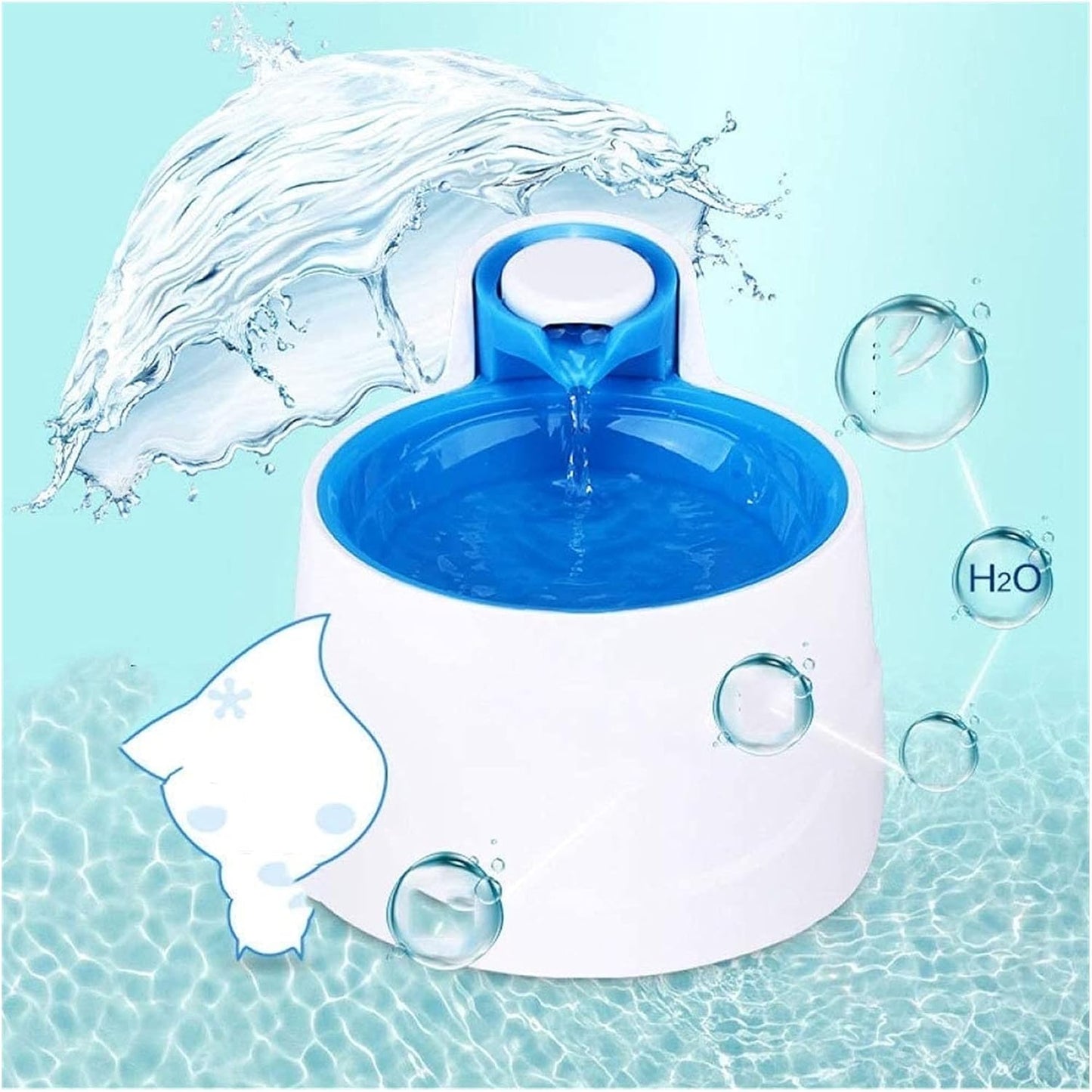 Cat Water Fountain Stainless Steel 81oz/2.4L Pet Water Fountain with Intelligent Pump and LED Indicator for Water Shortage Alert Cat and Dog Fountain