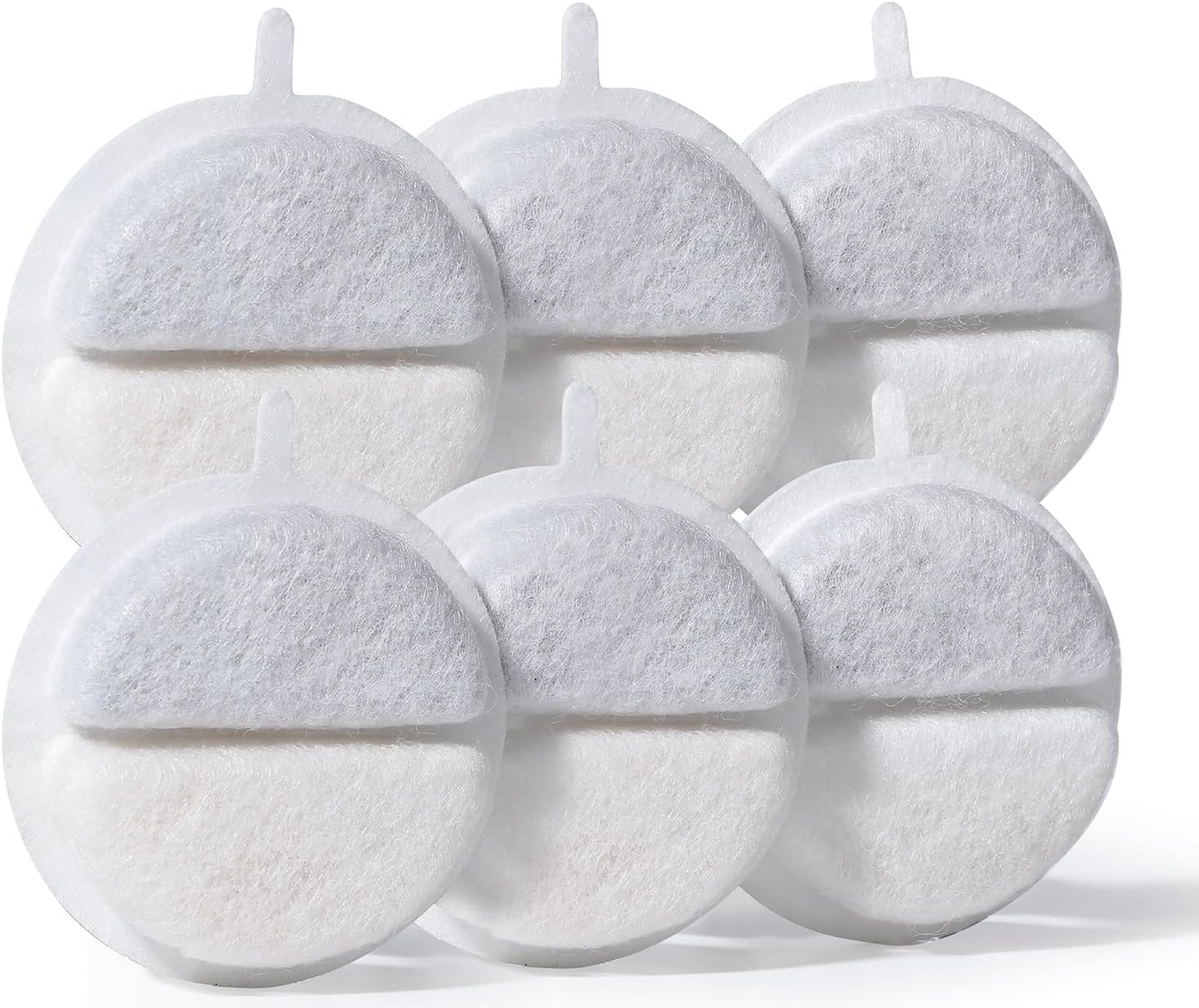FEELNEEDY Cat Water Fountain & 6 Pack Pump Filter Sponges Replacement, Pet Water Fountain for 84 fl oz/2.5L Cat Water Fountain (F-016B)