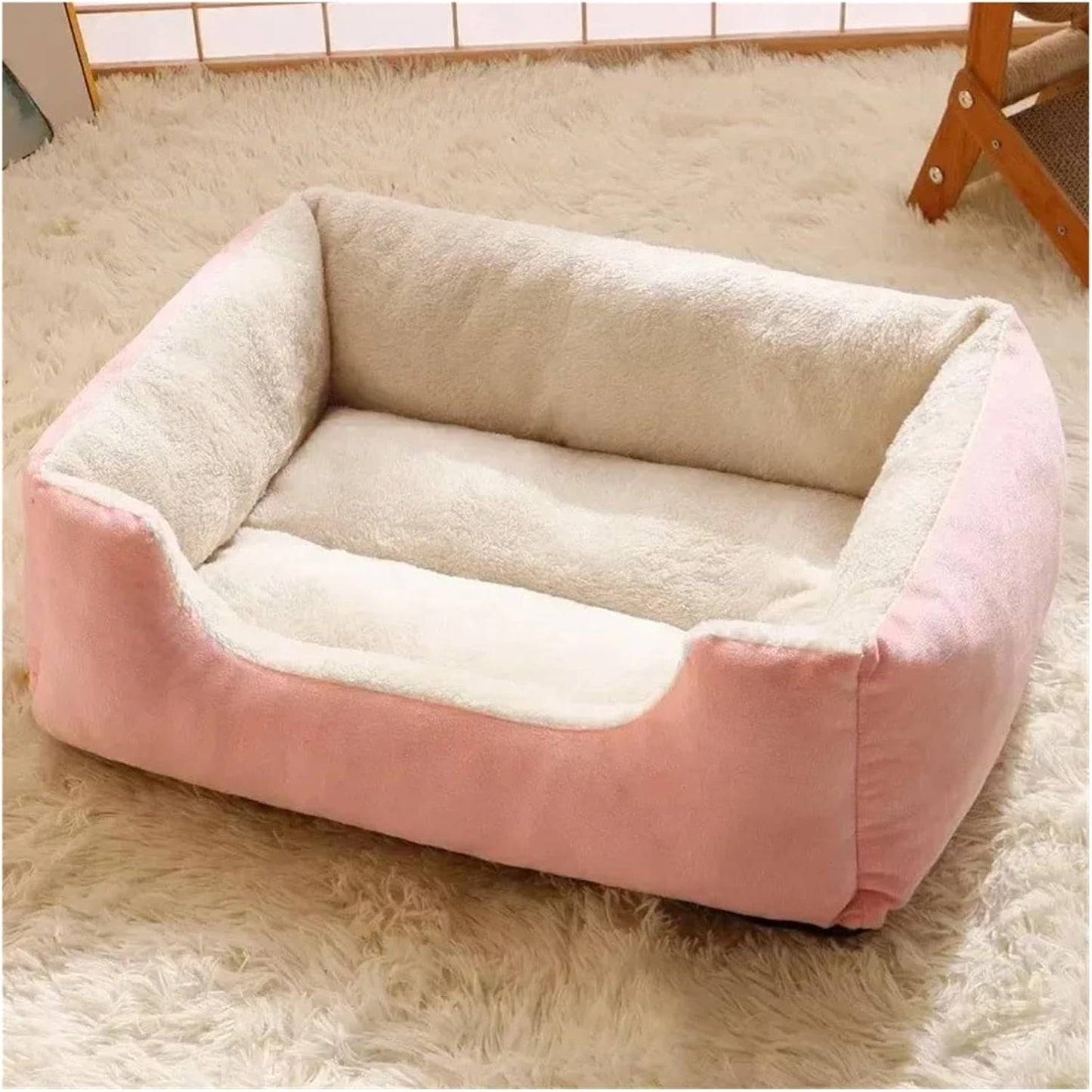 Bed for Cats Pet Products Cushions Kitten Goods Accessories Dog All Home Supplies Things Accessory Habitats Basket House Beds(Pink,XL 70x50)