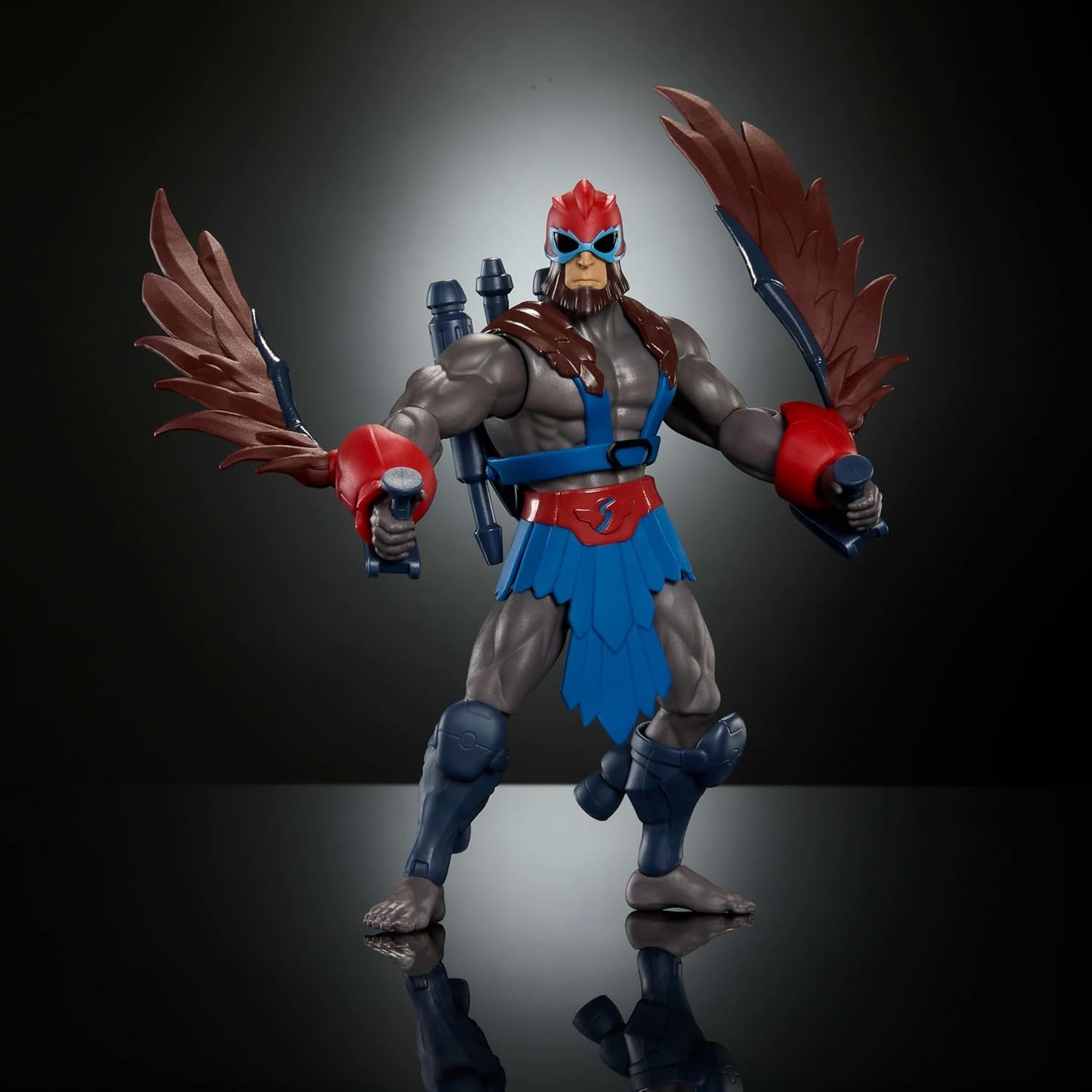 Masters of the Universe Origins Action Figure 200X Cartoon Collection Stratos, 5.5 Inch 1980s Motu TV Hero, Detailed Design & Arm Wing Attachments