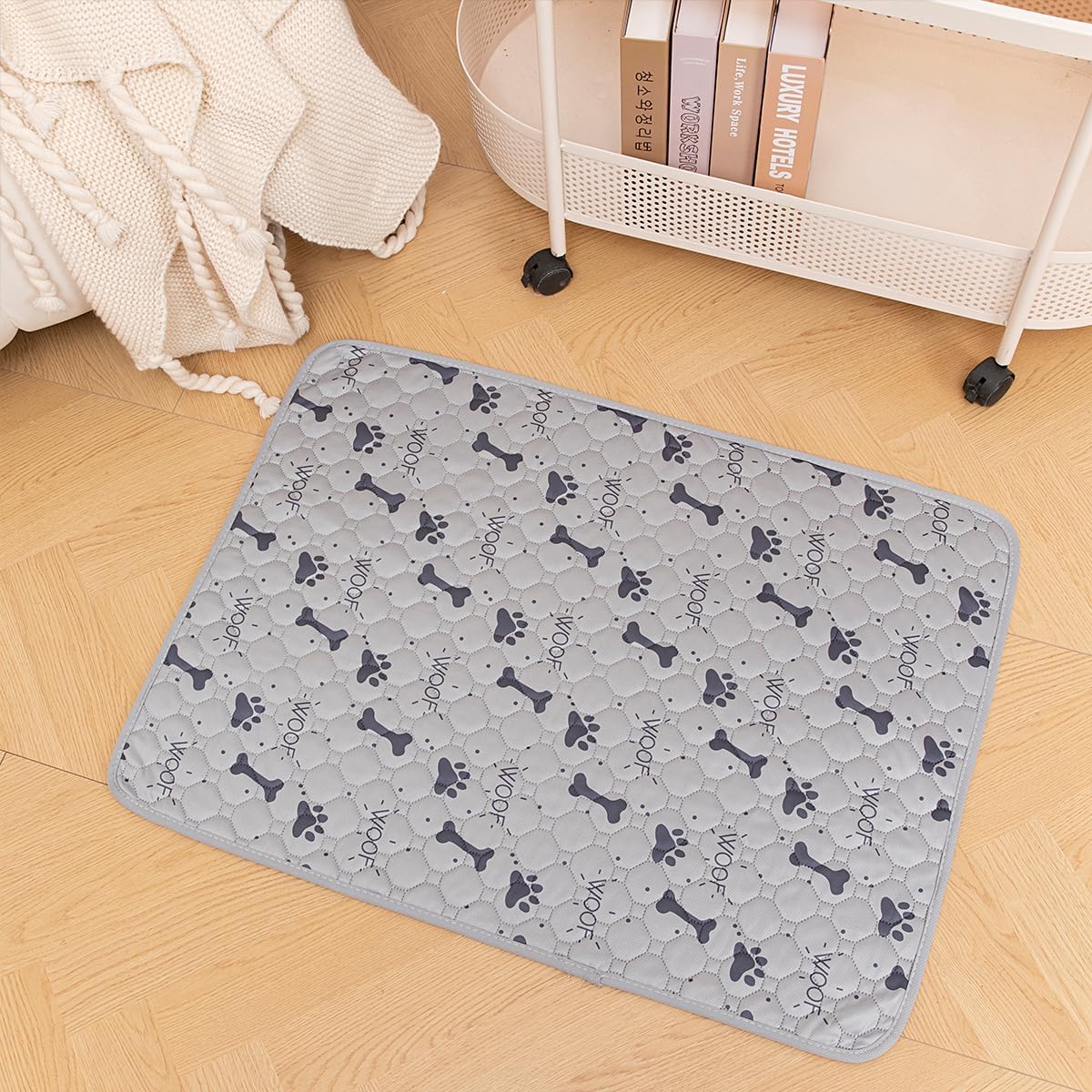 Forher Washable Pee Pads for Dogs 1 PC Reusable Puppy Pads Pet Training Pads, Waterproof Dog Pee Pads for Crate, Whelping Pad, Non-Slip Protects Against Urine Leakage (S（19.7*12.6in）)
