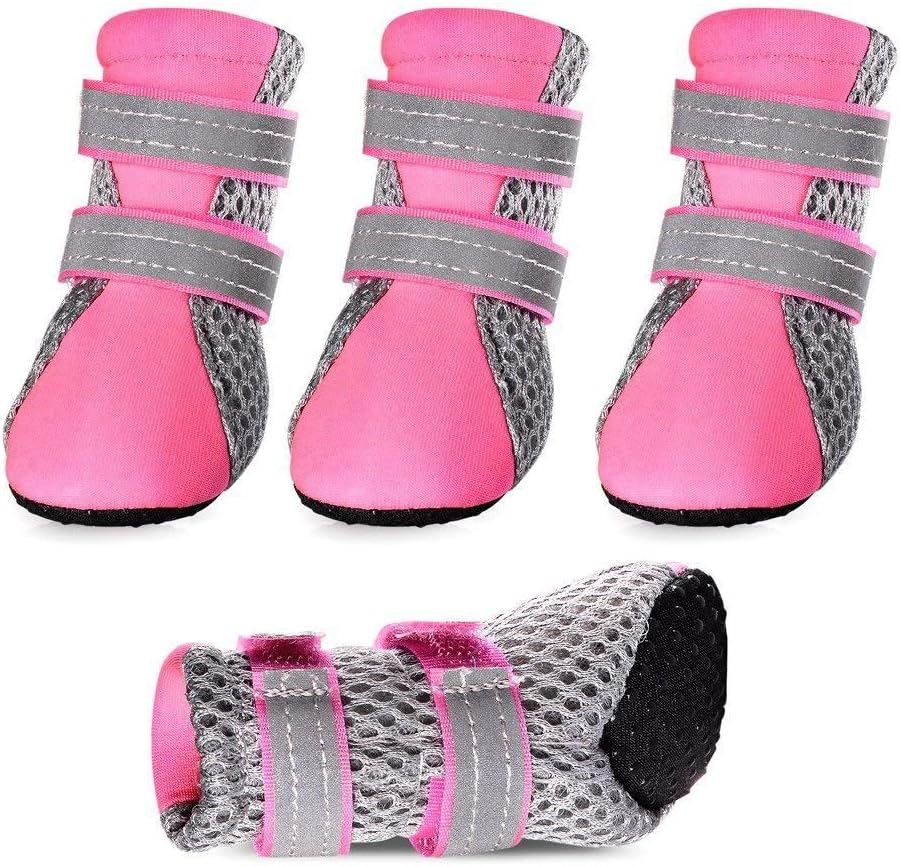 Winter Dog Shoes Warm Small Big Dogs Shoes Socks Waterproof Reflective Dog Boots Paw Protector Non Slip Rain Snow Pet Booties (Small)