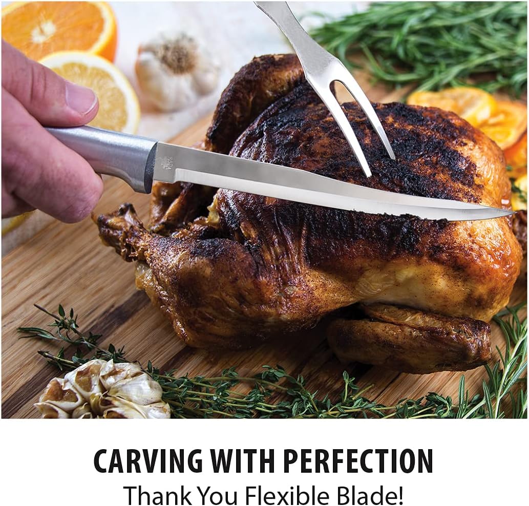 Rada Cutlery Carver Boning Knife (R108), 6.63" Stainless Steel Blade, Silver Handle