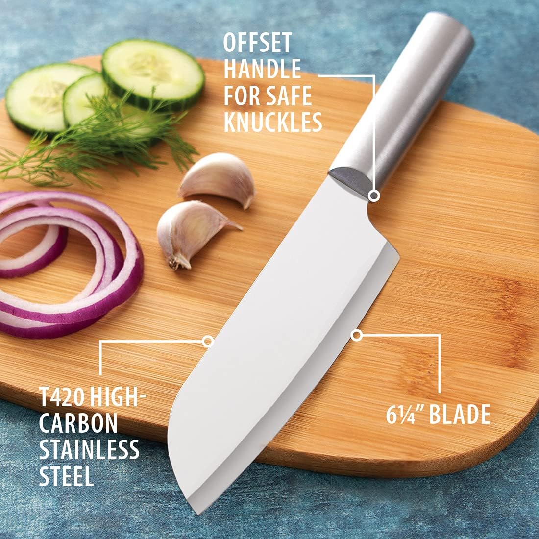 Rada Cutlery Cook’s Knife (R134), 6.25" Stainless Steel Blade, Silver Handle