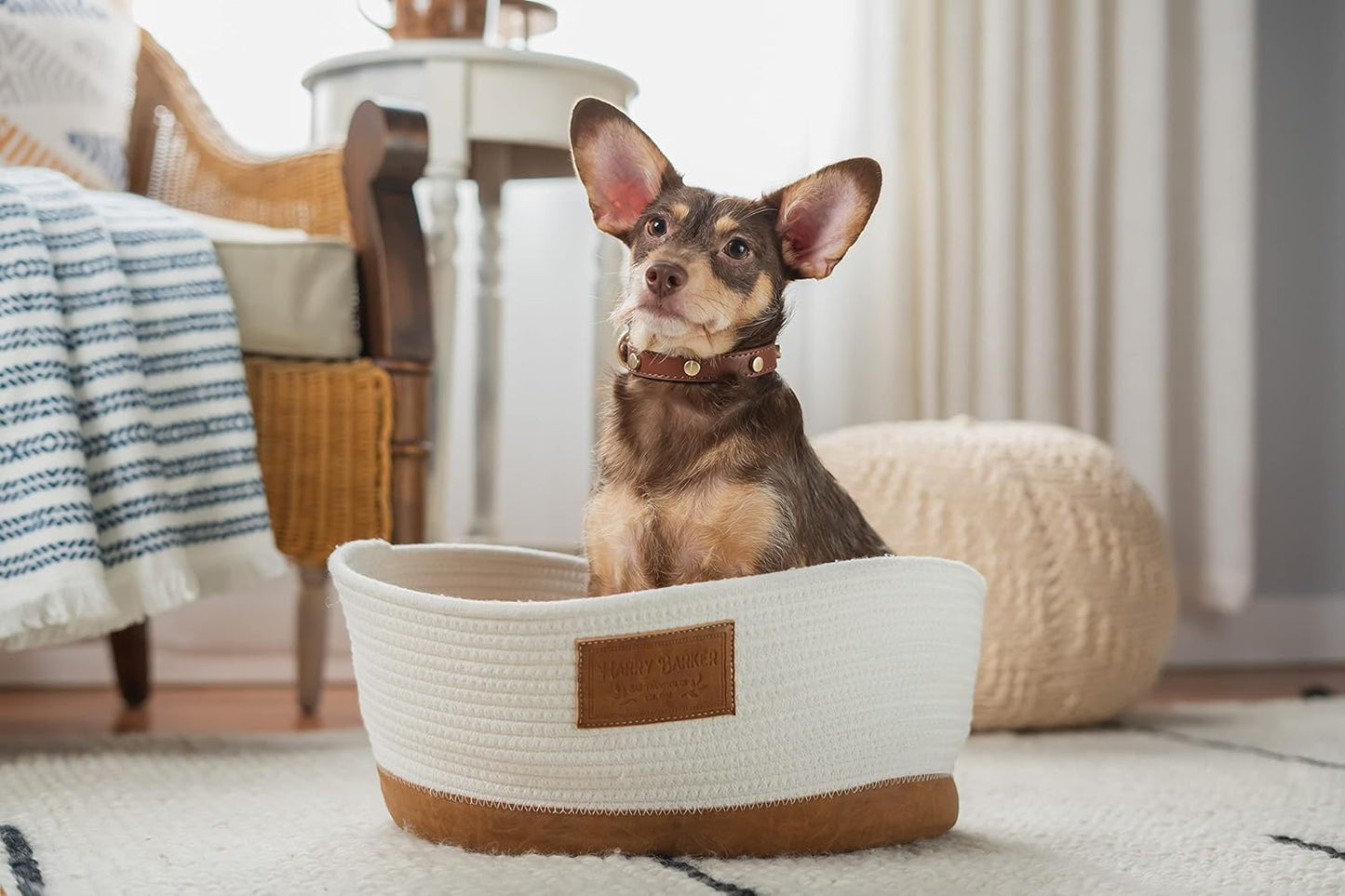 Harry Barker Woven Rope Basket Bed