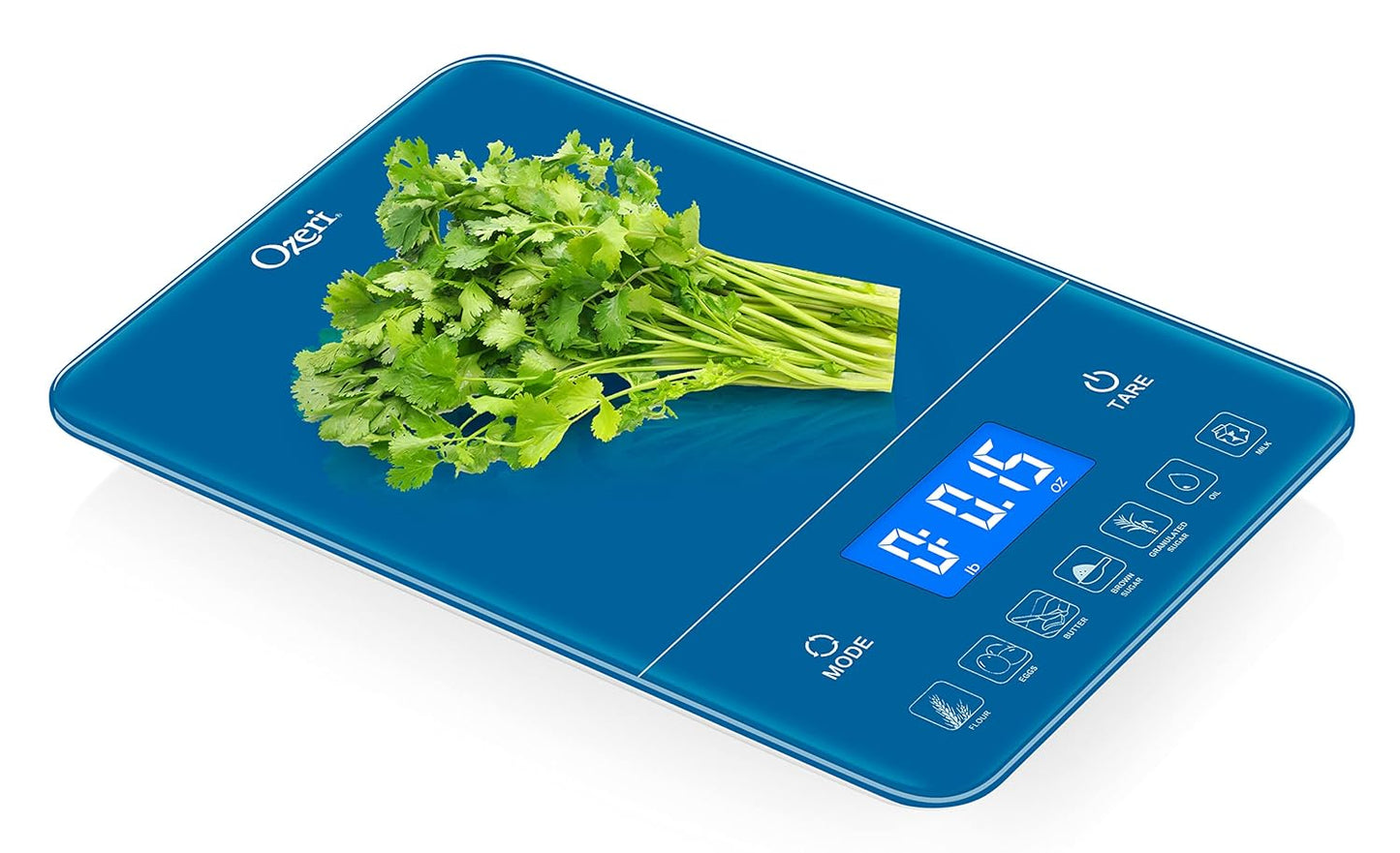 Ozeri Touch III 22 lbs (10 kg) Baking Kitchen Scale with Calorie Counter, in Tempered Glass